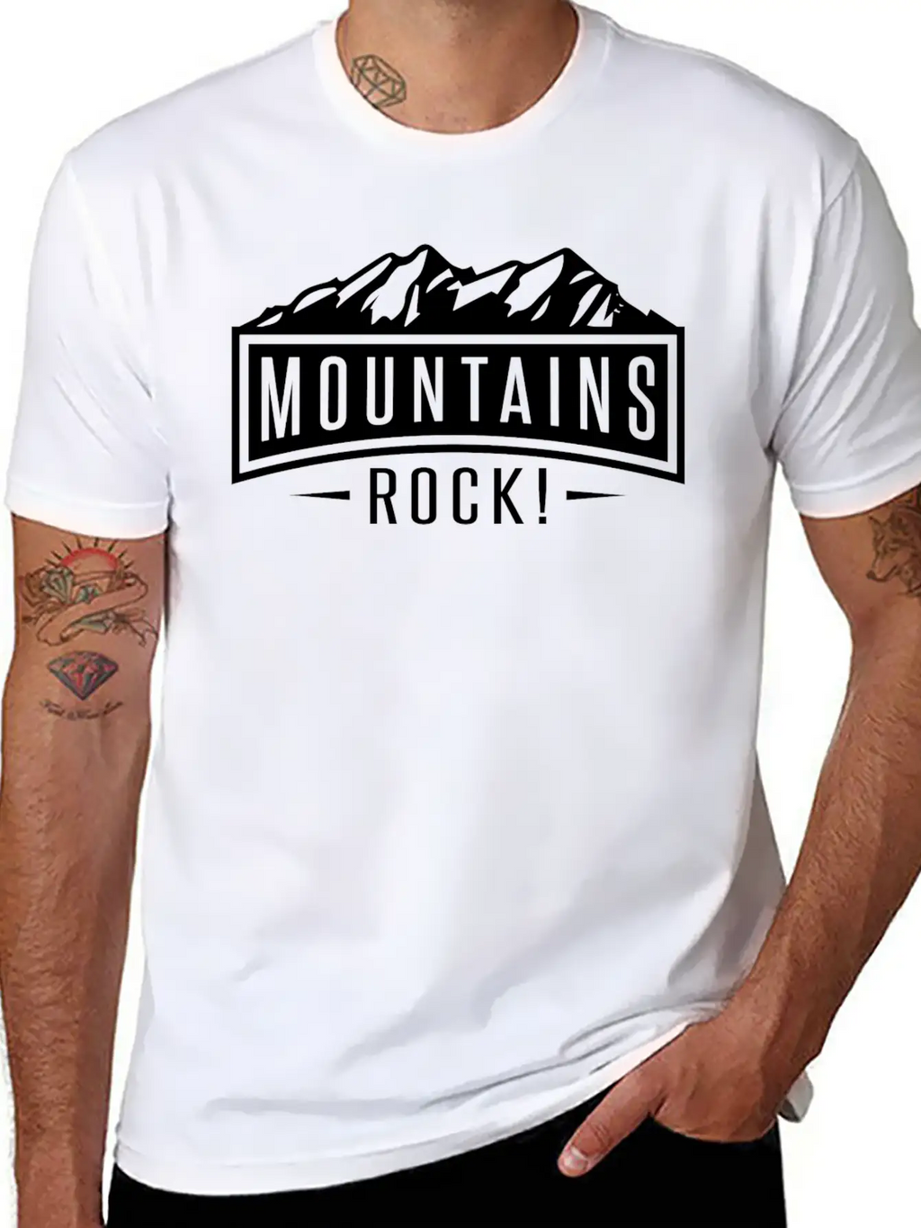 Mountains Rock Casual Graphic T-Shirt – Simple And Comfortable Daily Wear