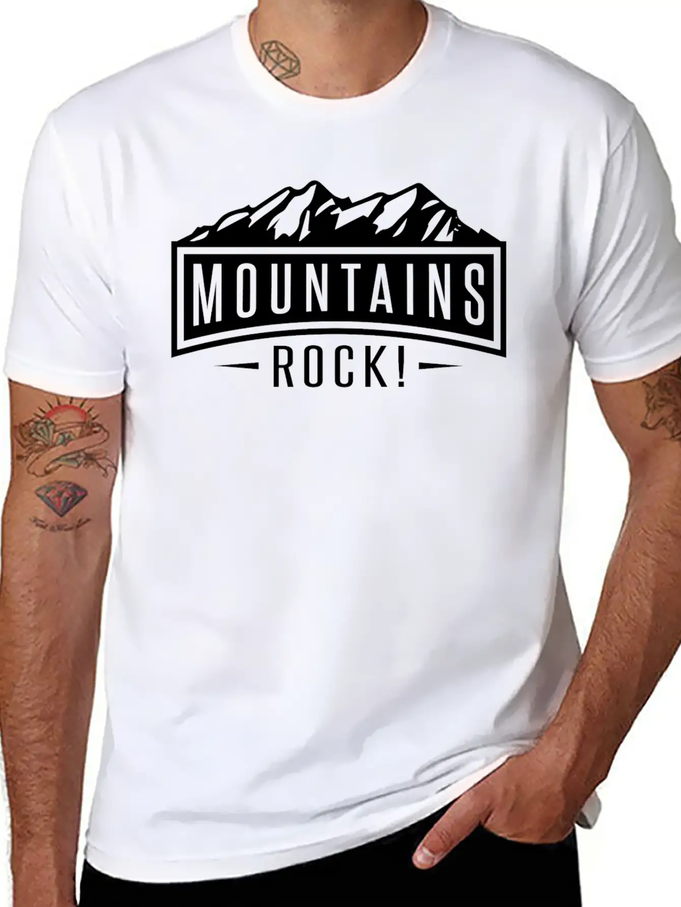 Mountains Rock Casual Graphic T-Shirt – Simple And Comfortable Daily Wear