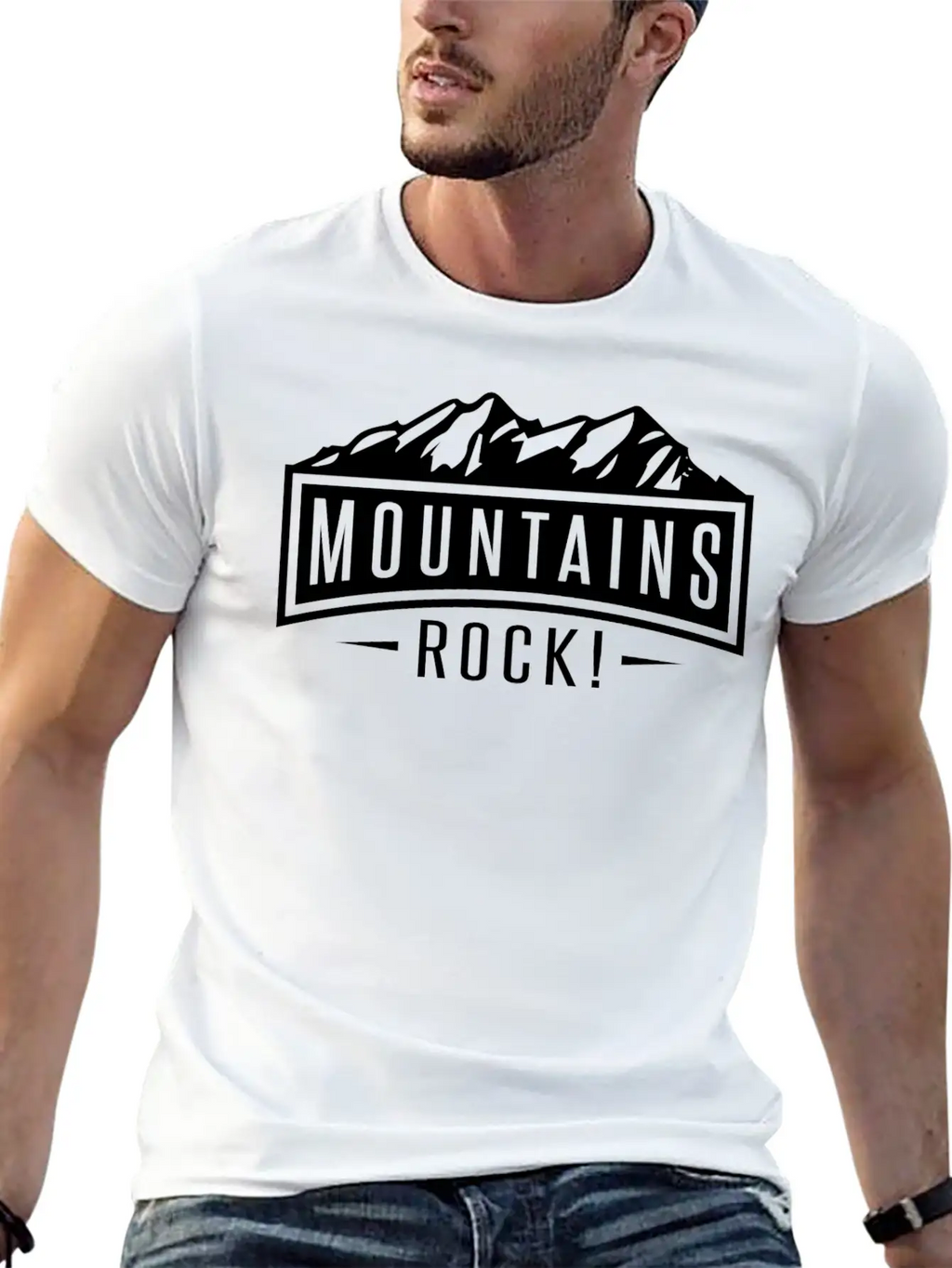 Mountains Rock Casual Graphic T-Shirt – Simple And Comfortable Daily Wear