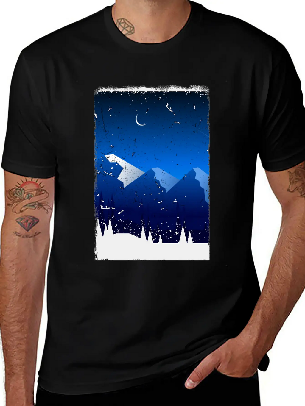 Mountains Stylish Everyday T-Shirt – Unisex Basic Cotton Tee