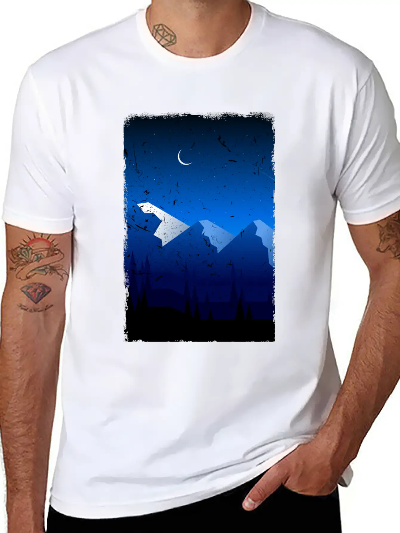 Mountains Stylish Everyday T-Shirt – Unisex Basic Cotton Tee