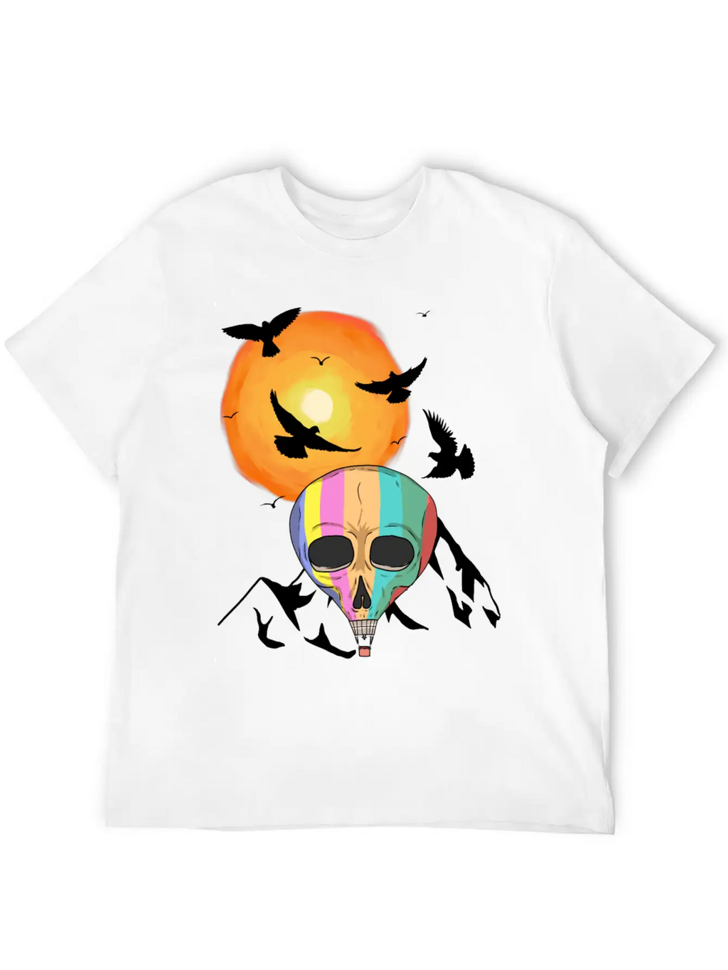 Mountains Sun Travel Tourist Fly Flying Heaven Sky Essential Cotton Tee For Daily Outfits – Unisex Style