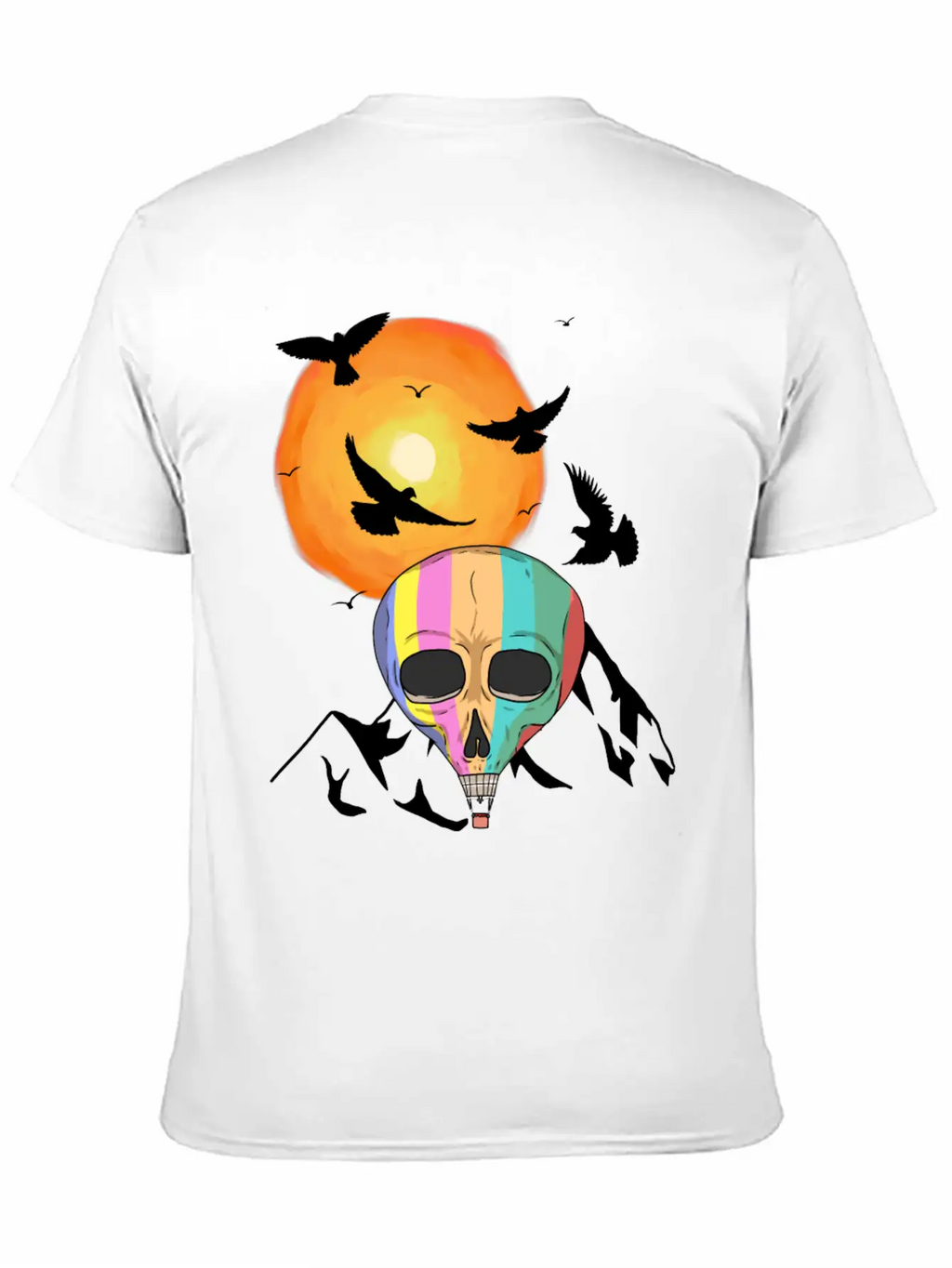 Mountains Sun Travel Tourist Fly Flying Heaven Sky Essential Cotton Tee For Daily Outfits – Unisex Style