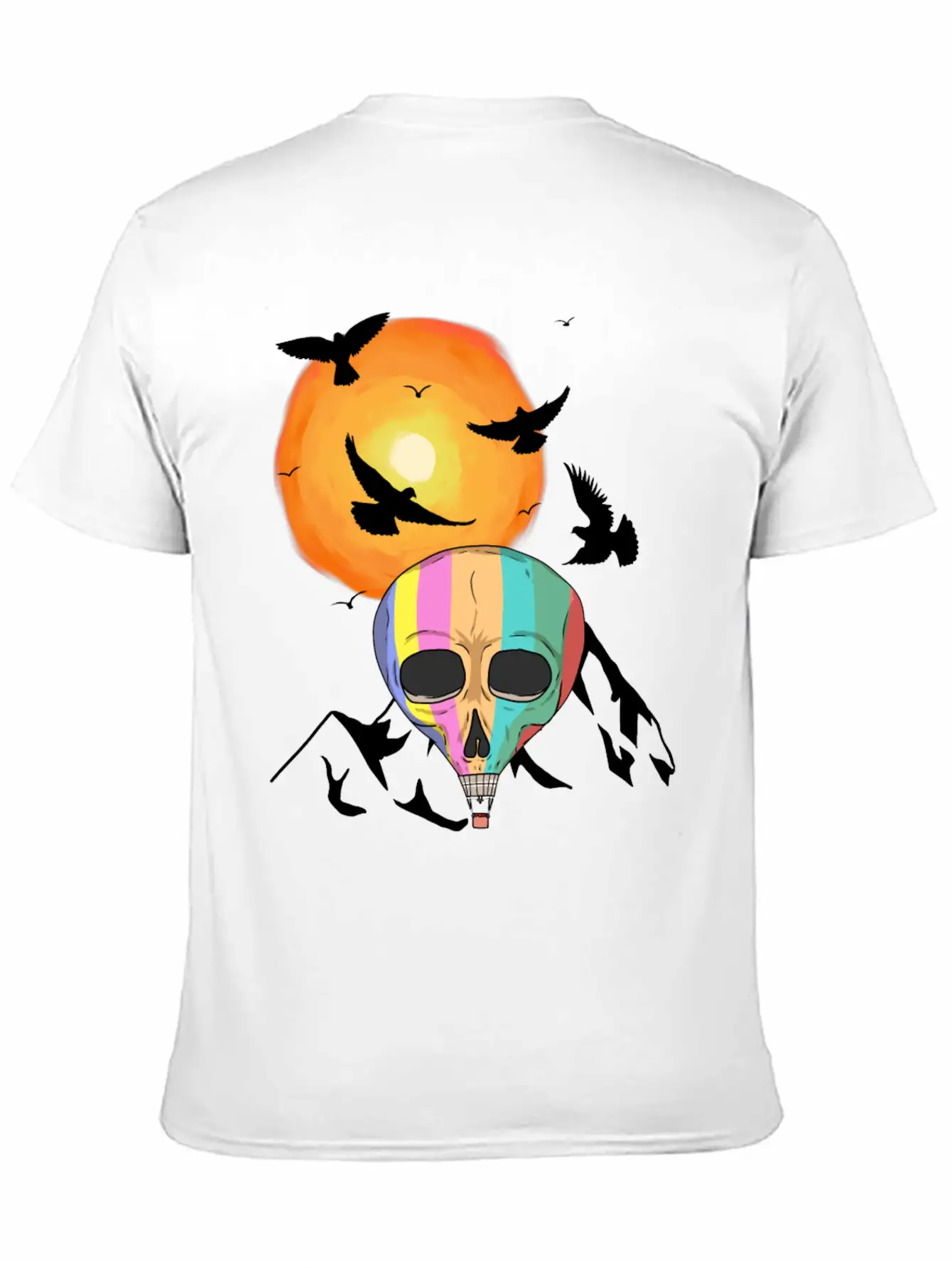 Mountains Sun Travel Tourist Fly Flying Heaven Sky Essential Cotton Tee For Daily Outfits – Unisex Style