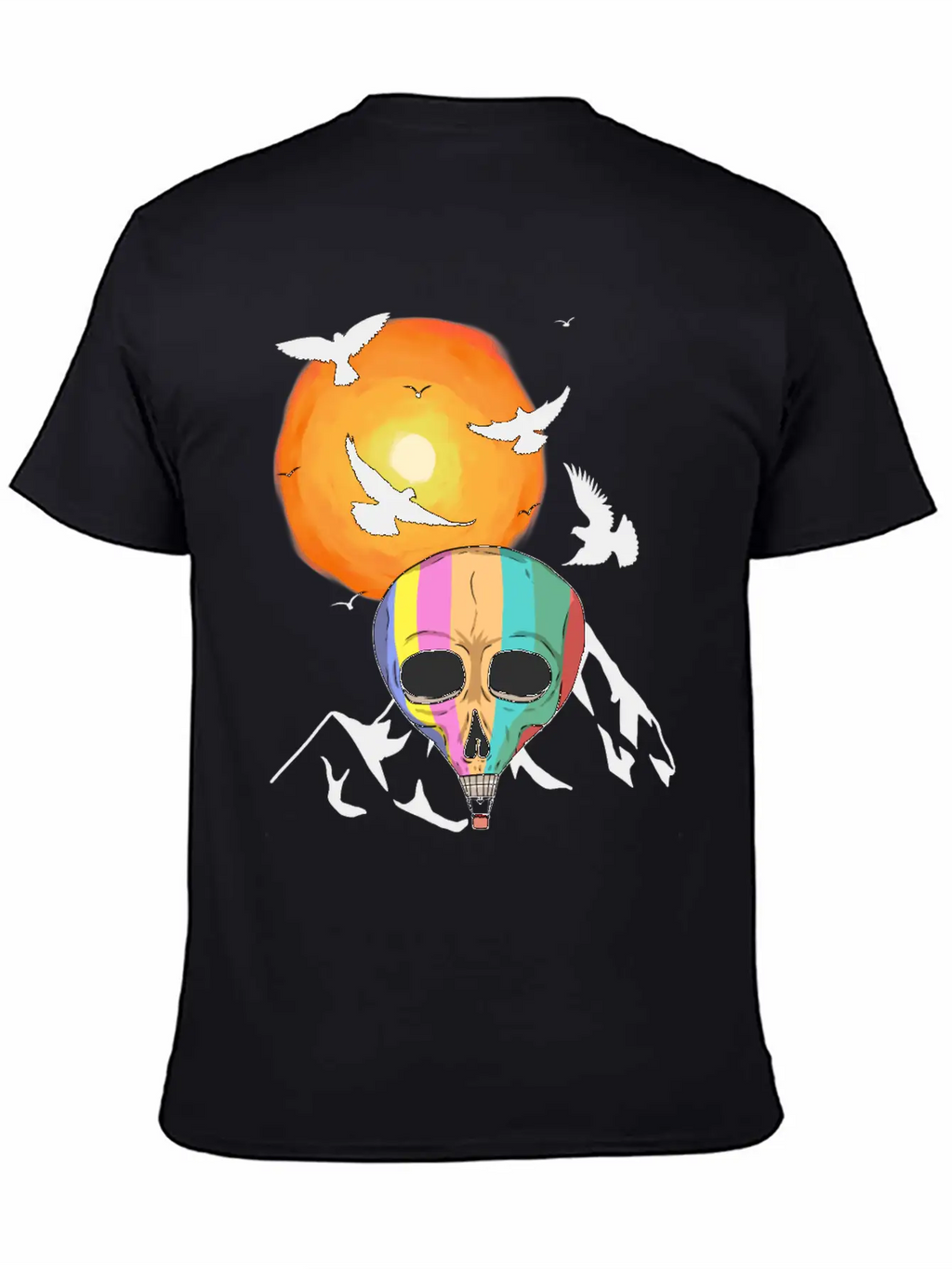 Mountains Sun Travel Tourist Fly Flying Heaven Sky Essential Cotton Tee For Daily Outfits – Unisex Style