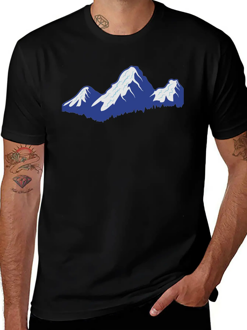 Mountains Unisex Casual T-Shirt – Clean Design For Daily Comfort