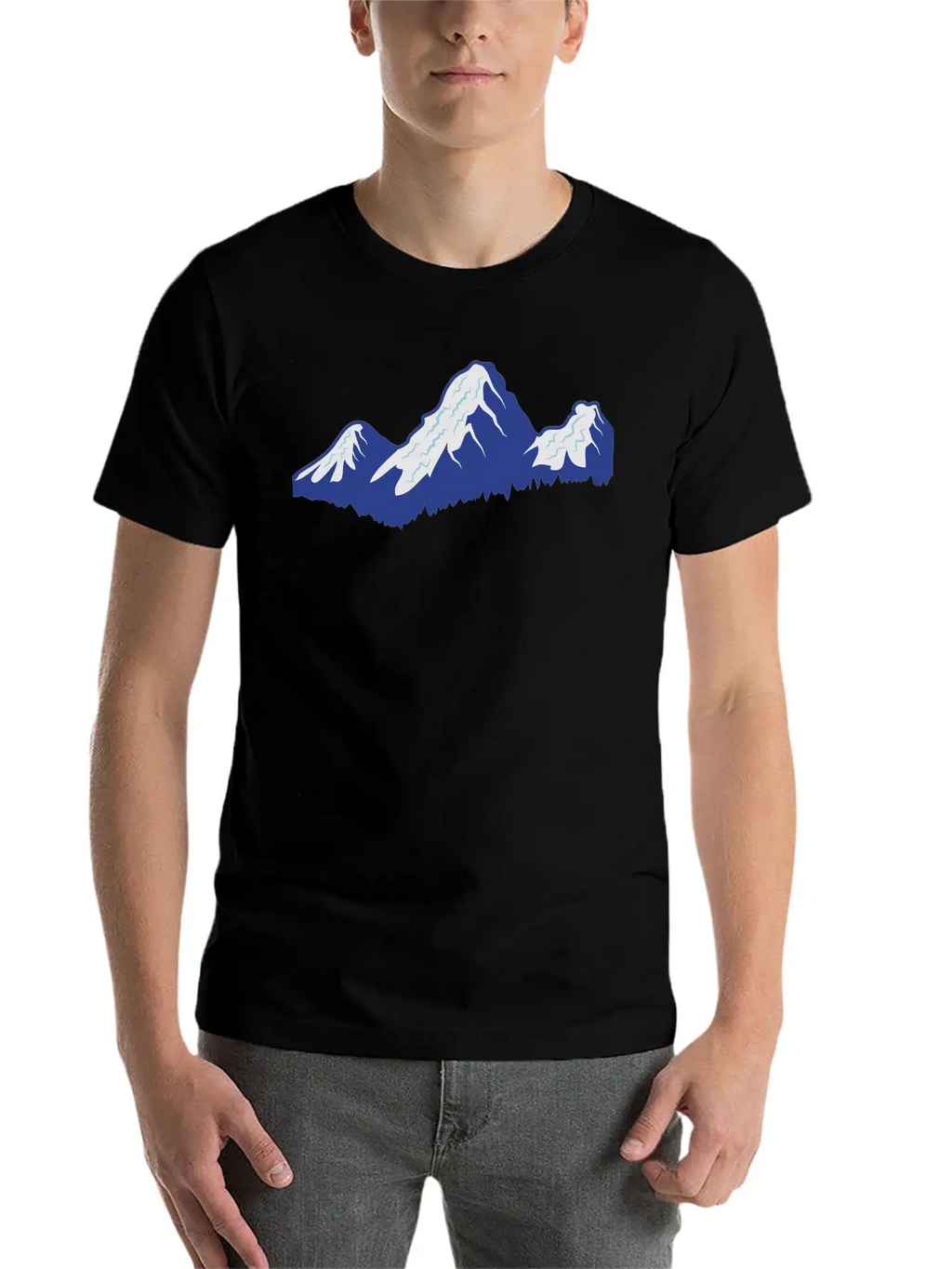 Mountains Unisex Casual T-Shirt – Clean Design For Daily Comfort