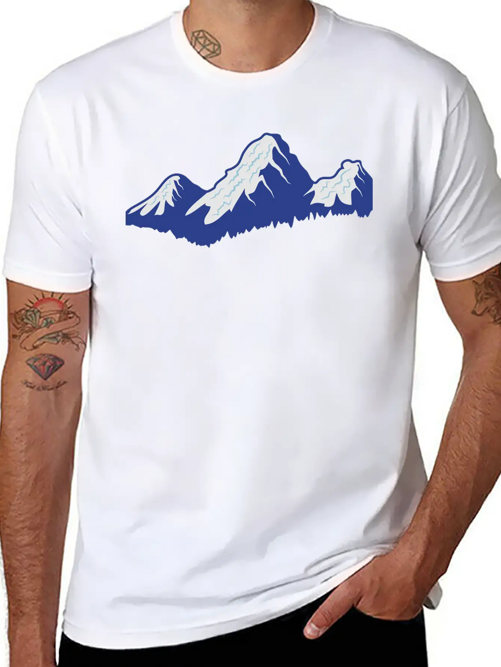 Mountains Unisex Casual T-Shirt – Clean Design For Daily Comfort