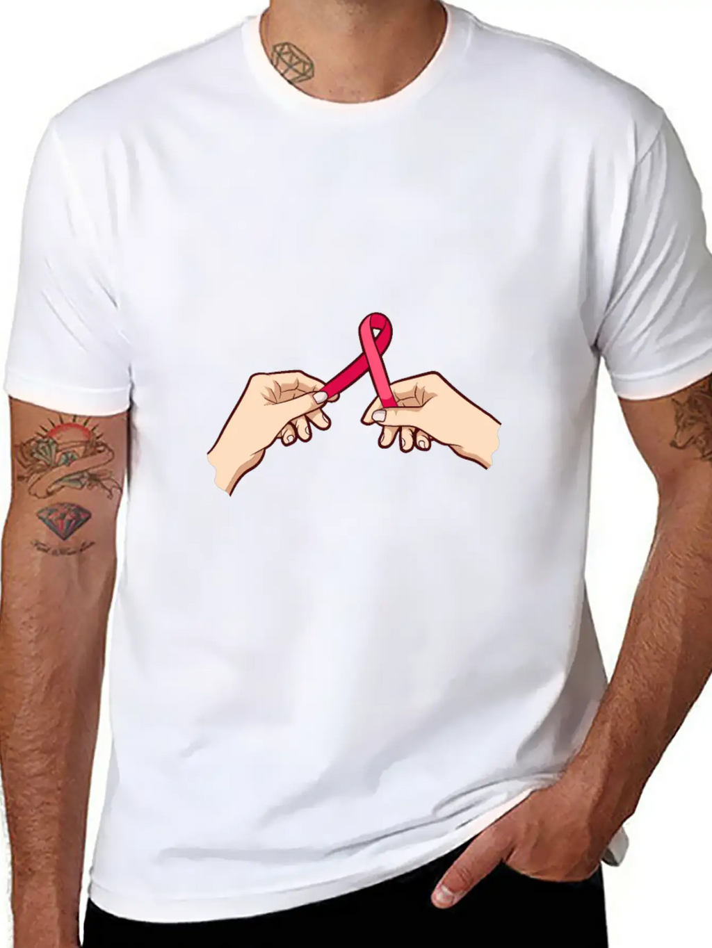 Movement Awareness Ribbon Casual Graphic T-Shirt – Simple And Comfortable Daily Wear