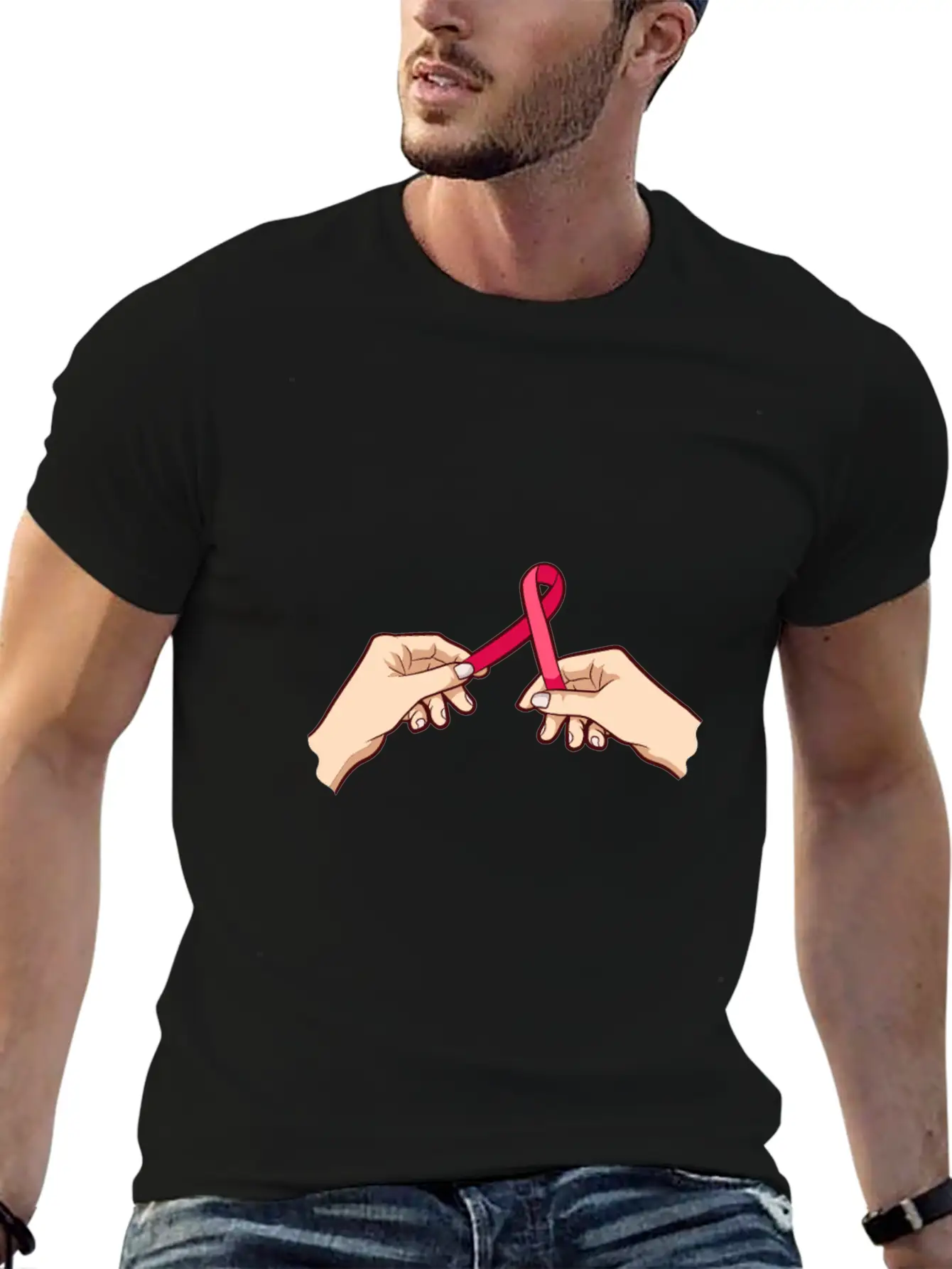 Movement Awareness Ribbon Casual Graphic T-Shirt – Simple And Comfortable Daily Wear