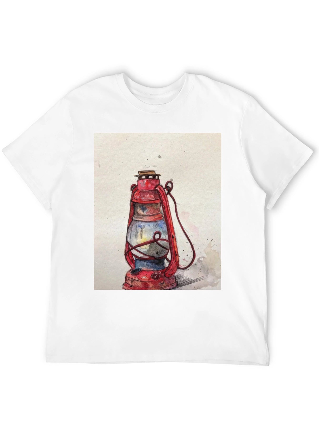 Vintage Lantern Graphic Tee - Classic Style