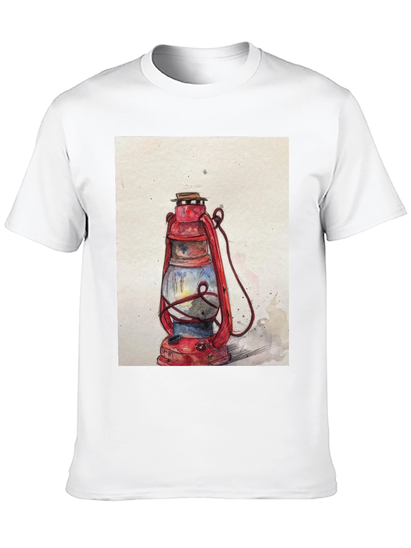 Vintage Lantern Graphic Tee - Classic Style