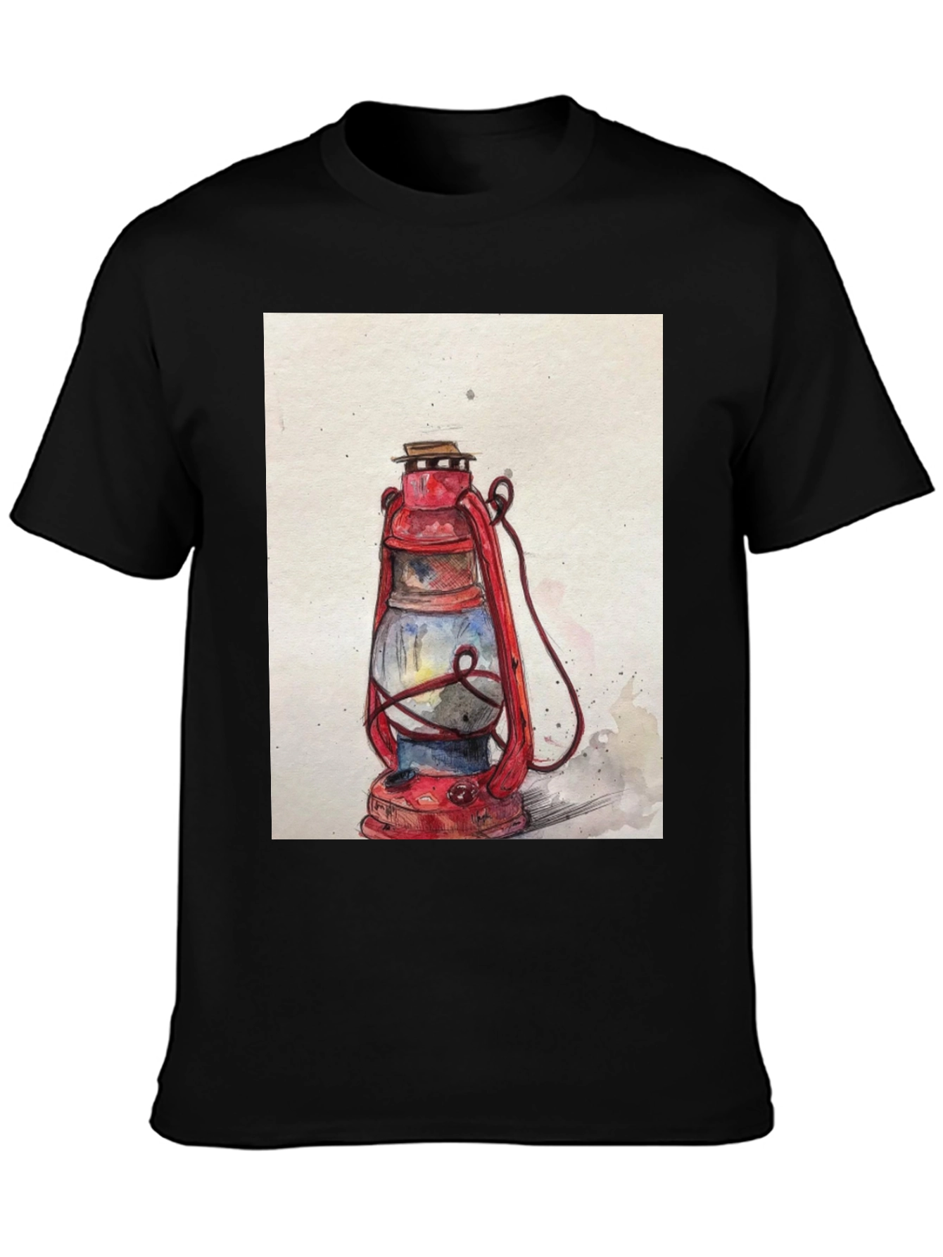 Vintage Lantern Graphic Tee - Classic Style