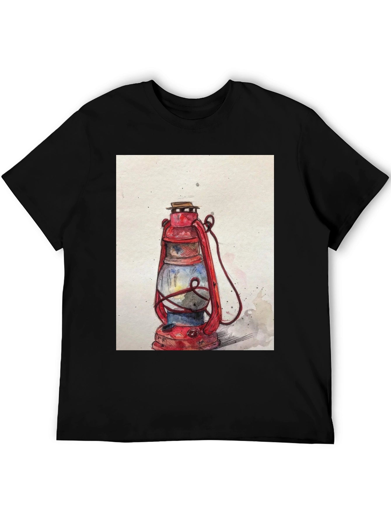 Vintage Lantern Graphic Tee - Classic Style