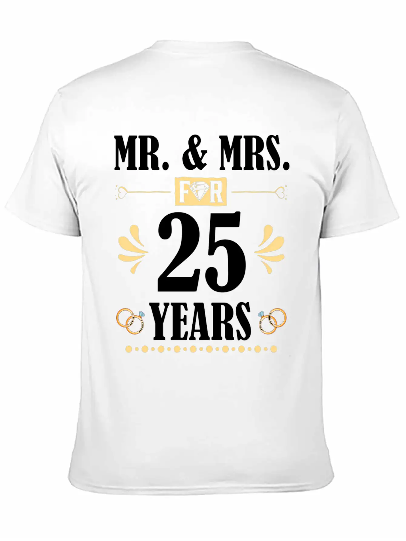 Mr Mrs For 25 Years 25Th Wedding Anniversary Unisex Casual T-Shirt – Clean Design For Daily Comfort
