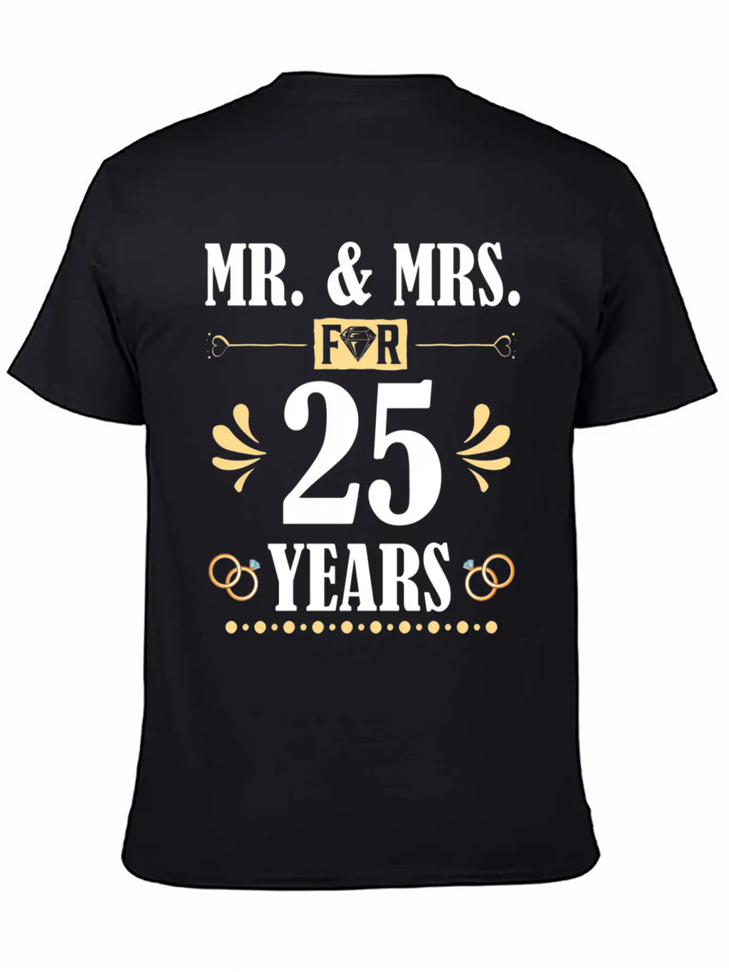 Mr Mrs For 25 Years 25Th Wedding Anniversary Unisex Casual T-Shirt – Clean Design For Daily Comfort