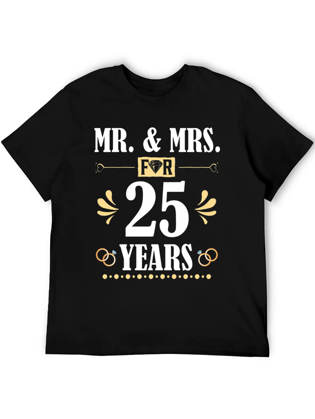 Mr Mrs For 25 Years 25Th Wedding Anniversary Unisex Casual T-Shirt – Clean Design For Daily Comfort
