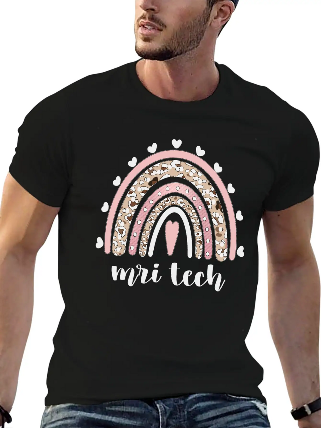 MRI Tech Rainbow Magnetic Resonance Imaging Tech Breathable Soft Cotton T-Shirt – Timeless Casual Look