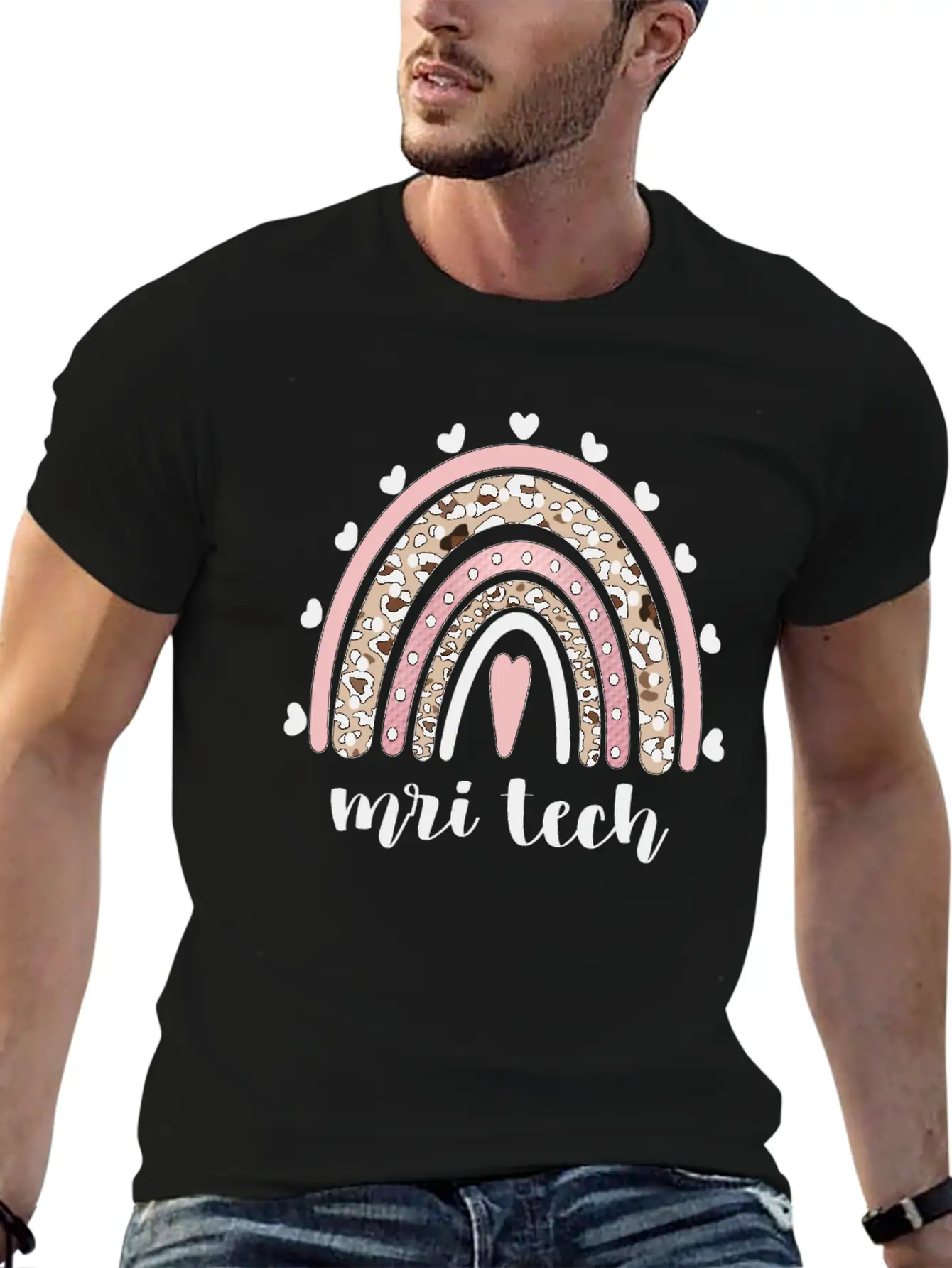 MRI Tech Rainbow Magnetic Resonance Imaging Tech Breathable Soft Cotton T-Shirt – Timeless Casual Look