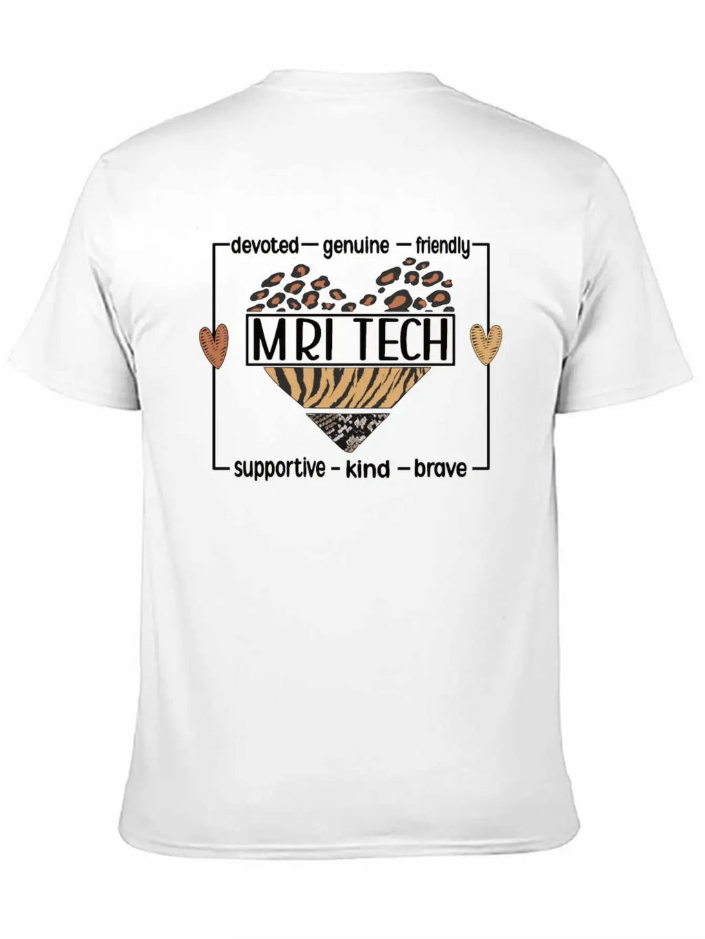 MRI Technologist Heart MRI Tech Appreciation Week Casual Graphic T-Shirt – Simple And Comfortable Daily Wear