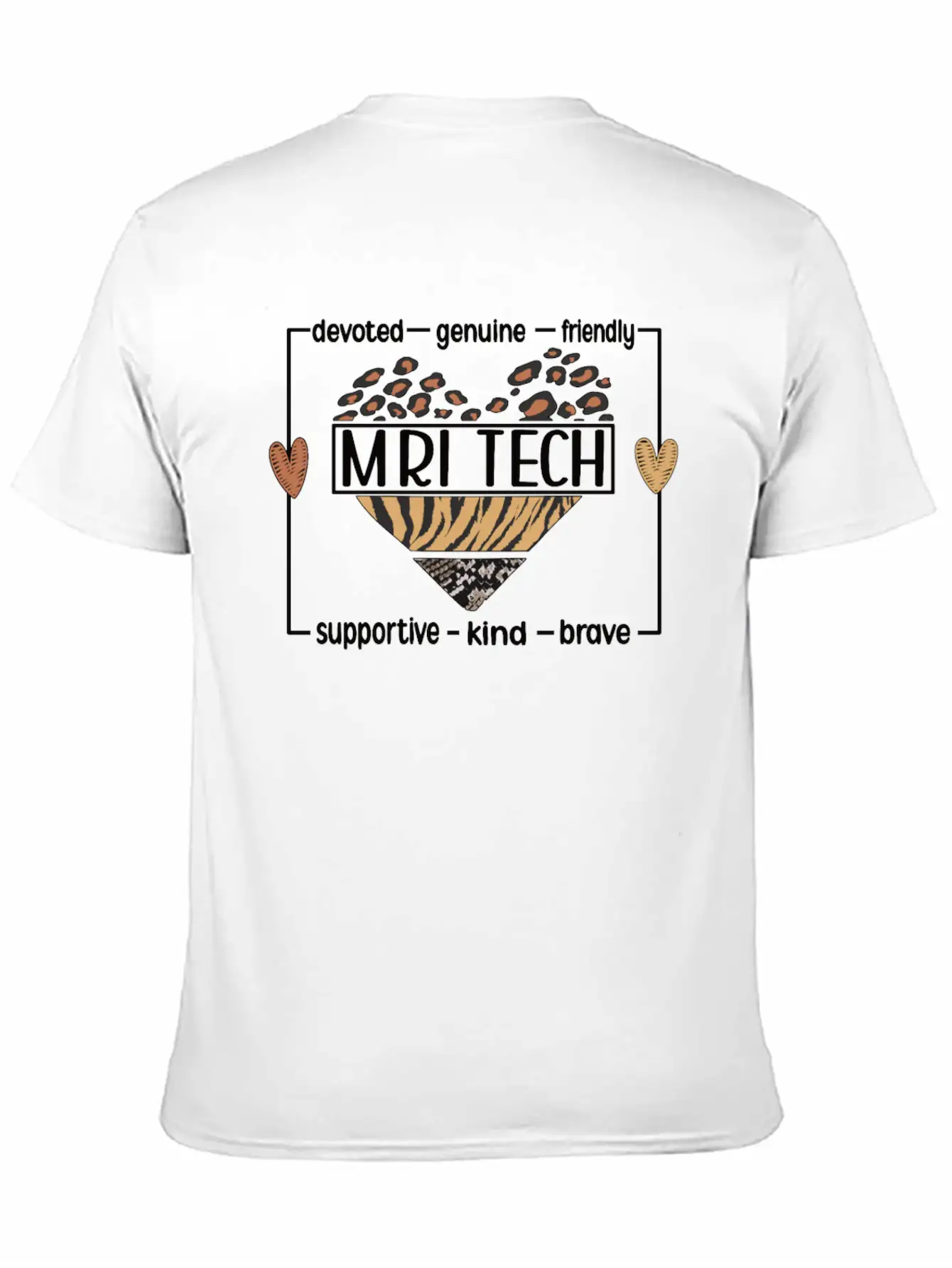 MRI Technologist Heart MRI Tech Appreciation Week Casual Graphic T-Shirt – Simple And Comfortable Daily Wear