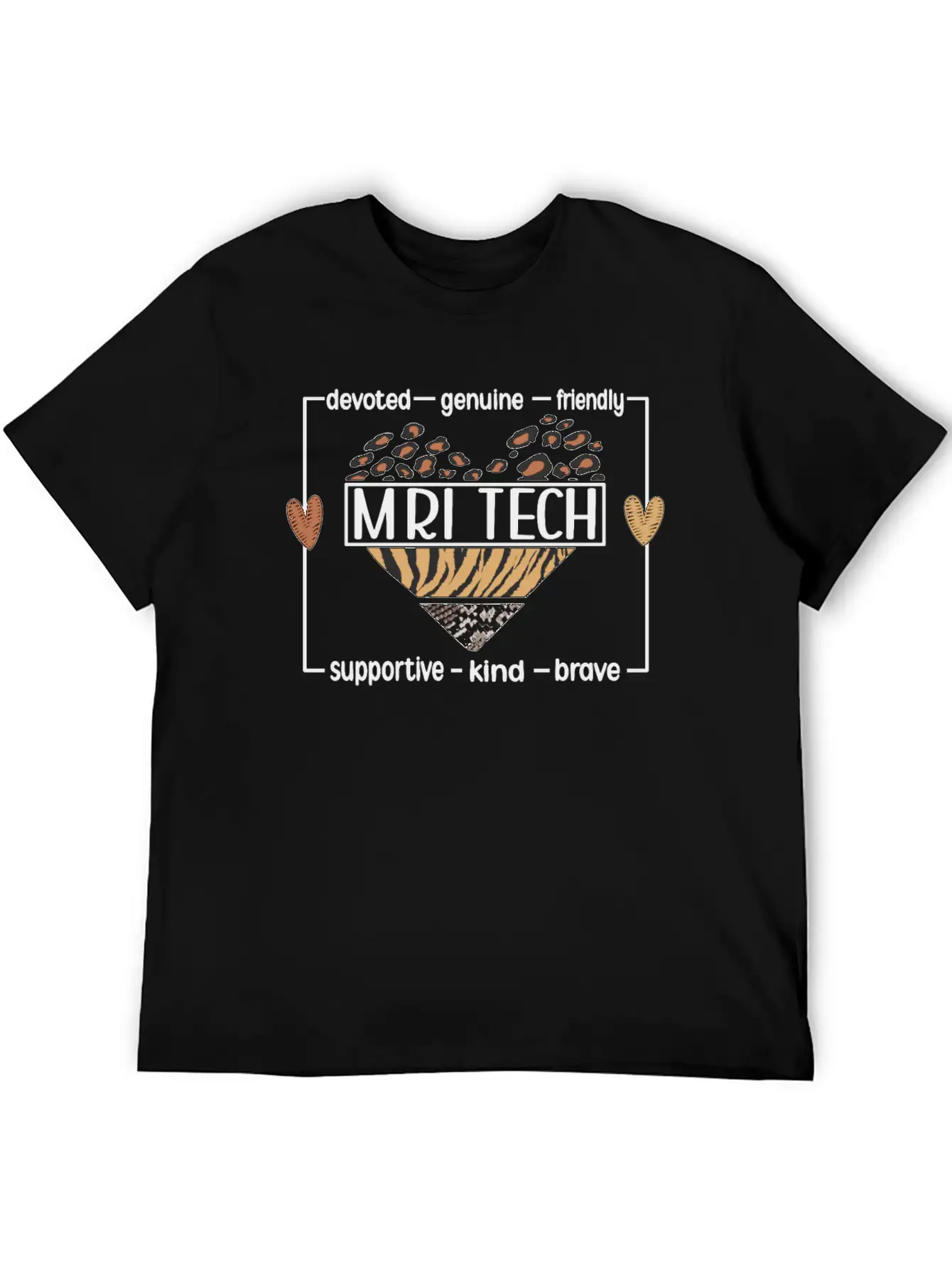MRI Technologist Heart MRI Tech Appreciation Week Casual Graphic T-Shirt – Simple And Comfortable Daily Wear