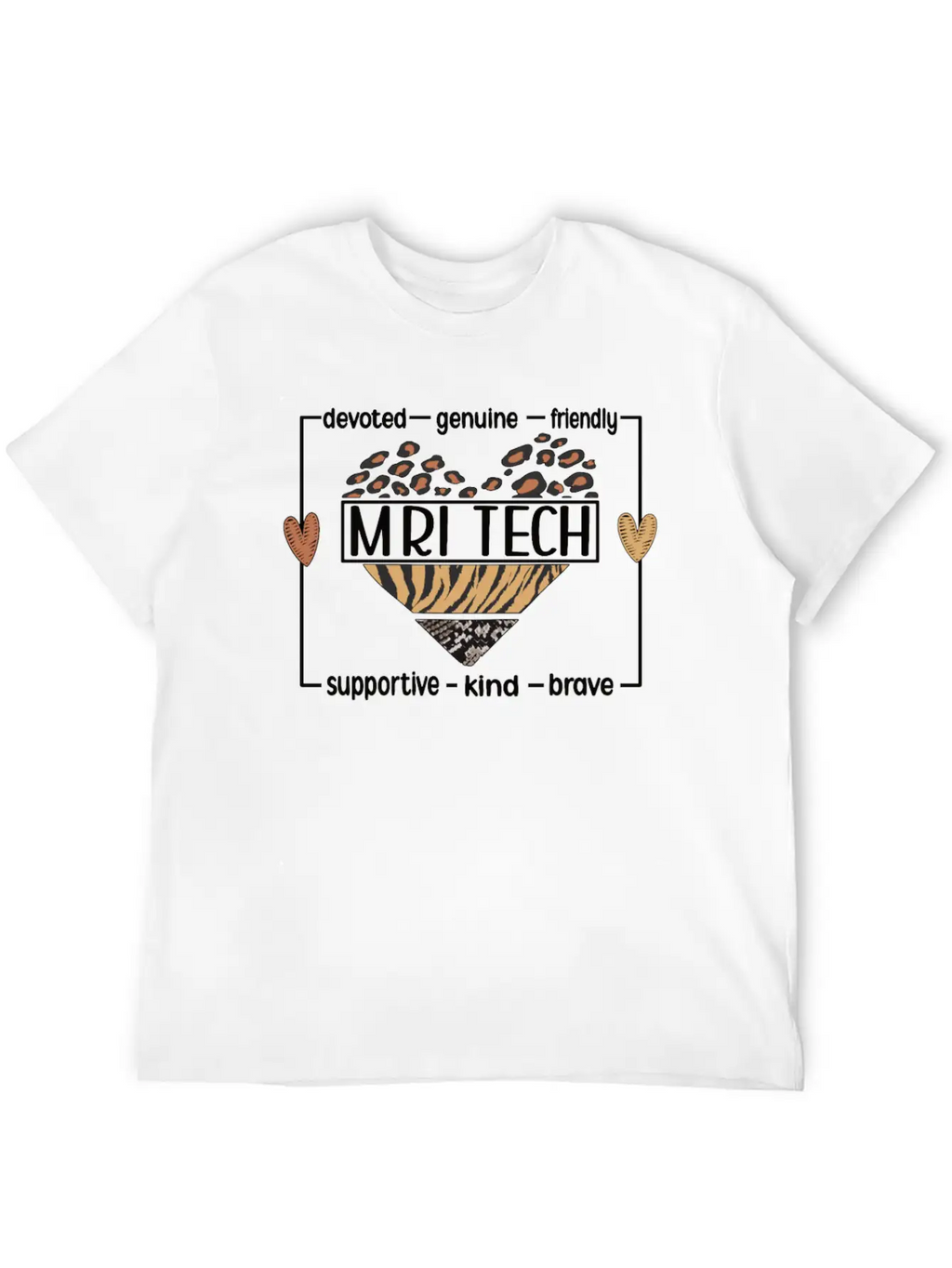 MRI Technologist Heart MRI Tech Appreciation Week Casual Graphic T-Shirt – Simple And Comfortable Daily Wear