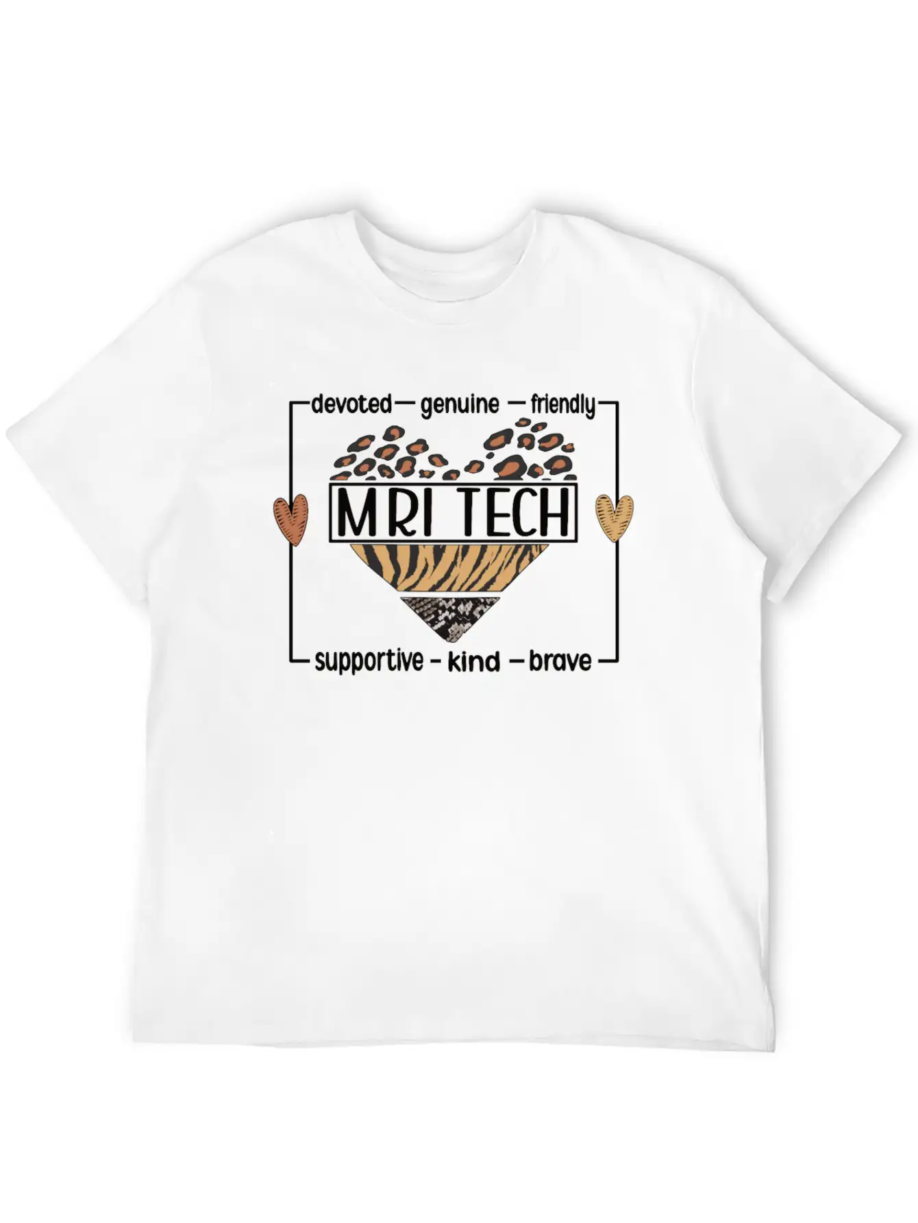 MRI Technologist Heart MRI Tech Appreciation Week Casual Graphic T-Shirt – Simple And Comfortable Daily Wear