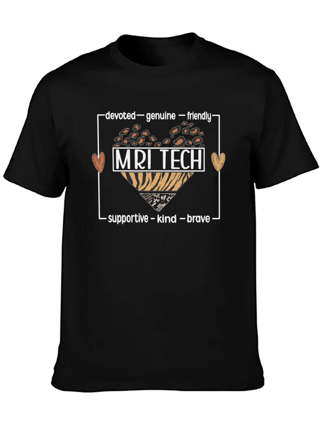 MRI Technologist Heart MRI Tech Appreciation Week Casual Graphic T-Shirt – Simple And Comfortable Daily Wear