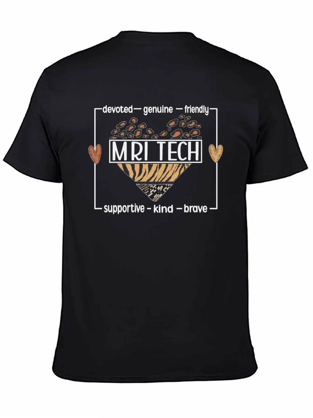 MRI Technologist Heart MRI Tech Appreciation Week Casual Graphic T-Shirt – Simple And Comfortable Daily Wear