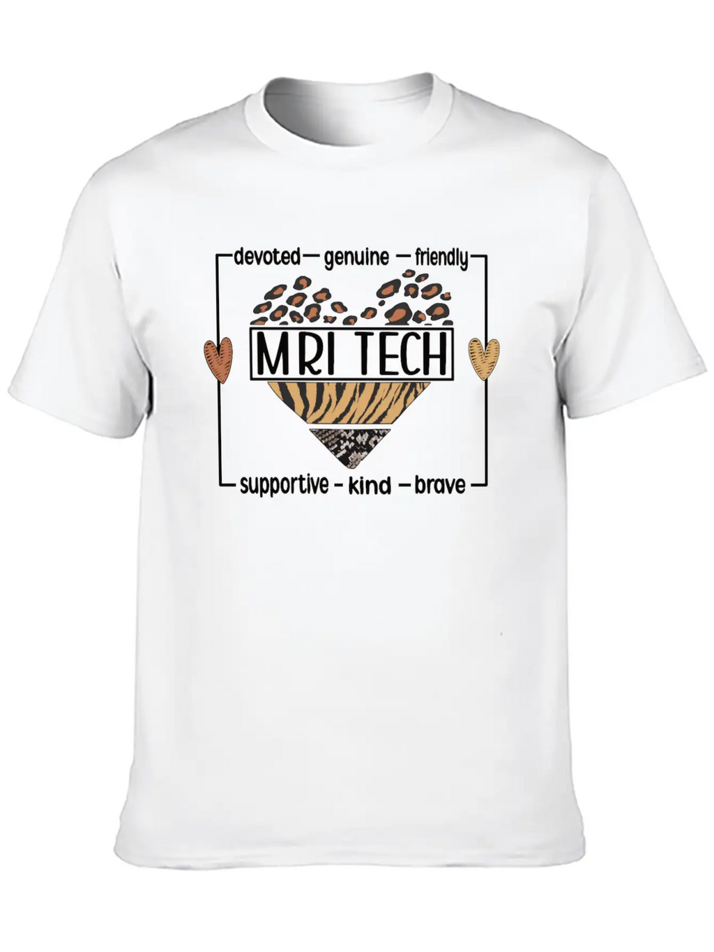 MRI Technologist Heart MRI Tech Appreciation Week Casual Graphic T-Shirt – Simple And Comfortable Daily Wear