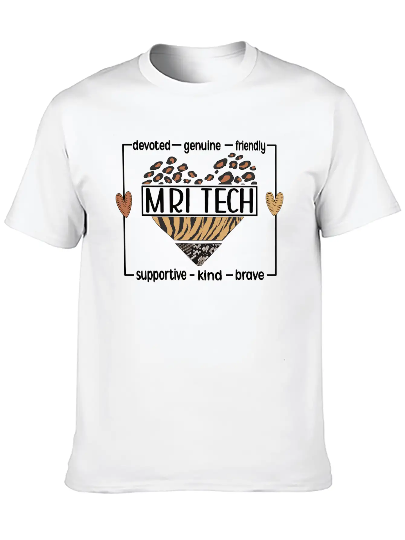 MRI Technologist Heart MRI Tech Appreciation Week Casual Graphic T-Shirt – Simple And Comfortable Daily Wear