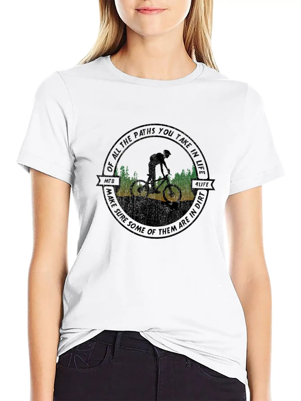 MTB Mountainbike Logo Bike Cycling Play In Dirt Stylish Everyday T-Shirt – Unisex Basic Cotton Tee