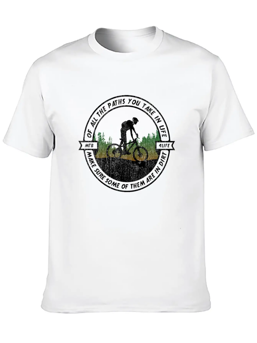 MTB Mountainbike Logo Bike Cycling Play In Dirt Stylish Everyday T-Shirt – Unisex Basic Cotton Tee