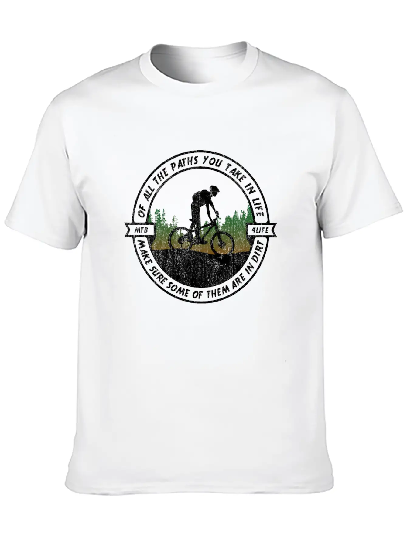 MTB Mountainbike Logo Bike Cycling Play In Dirt Stylish Everyday T-Shirt – Unisex Basic Cotton Tee