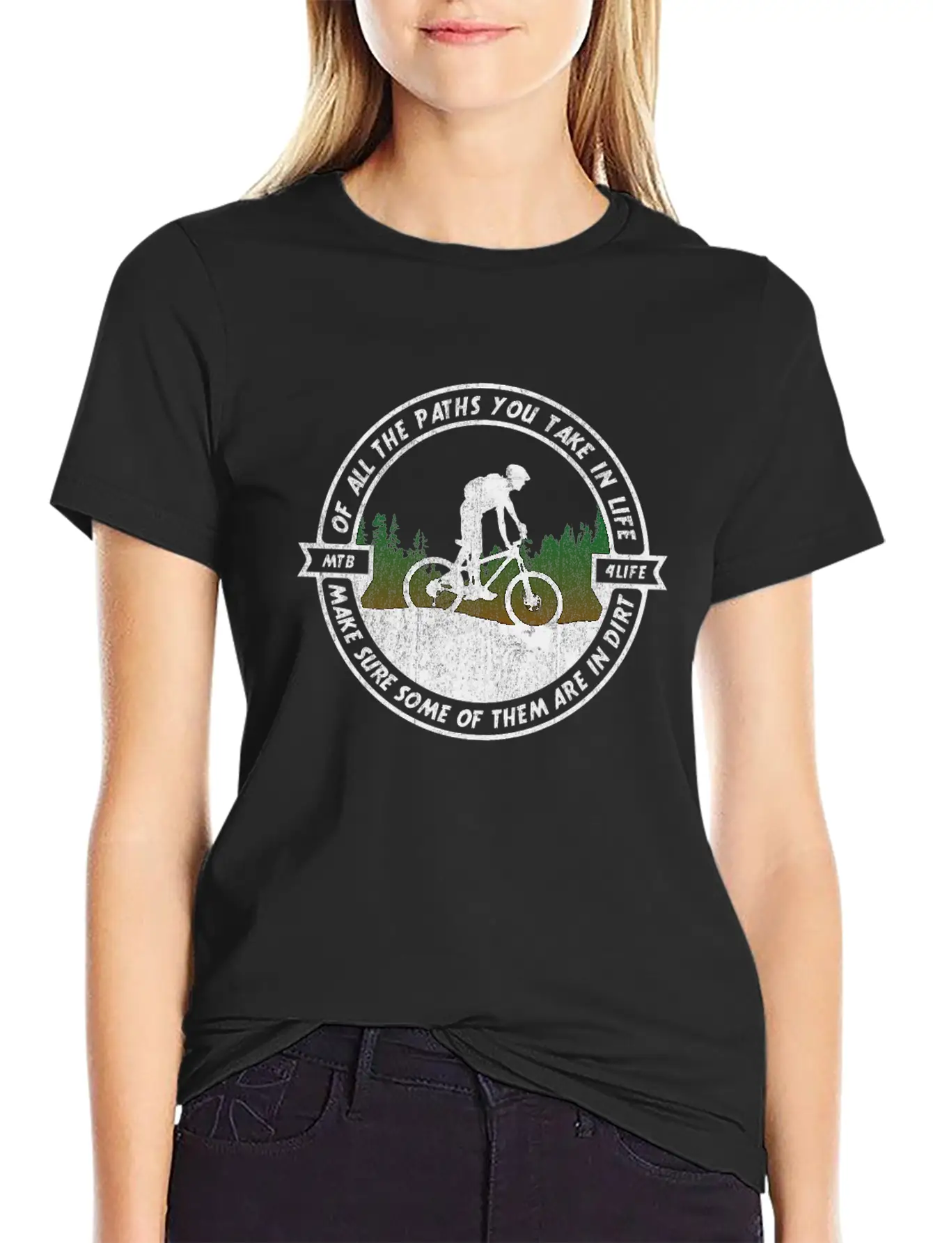 MTB Mountainbike Logo Bike Cycling Play In Dirt Stylish Everyday T-Shirt – Unisex Basic Cotton Tee