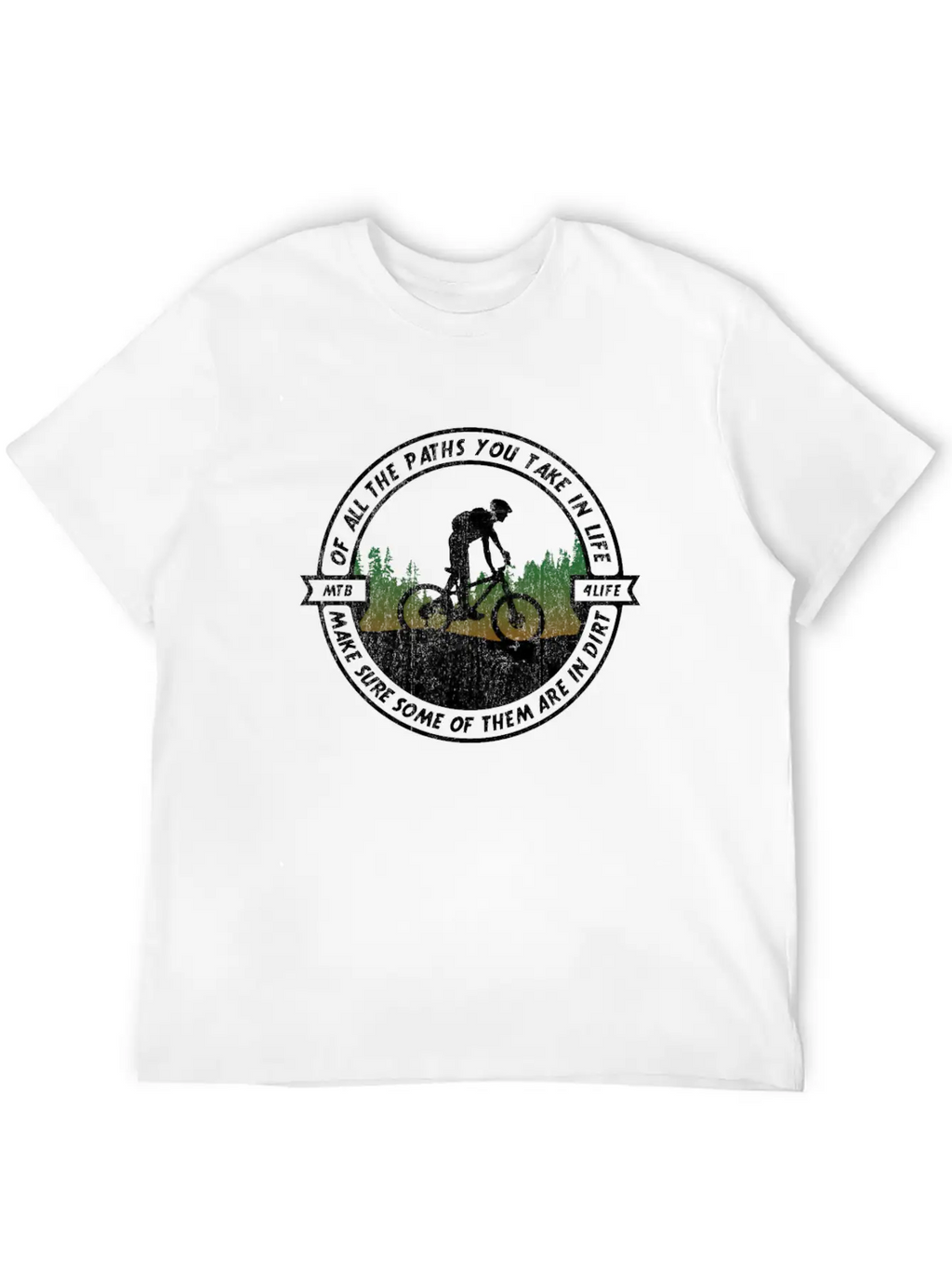 MTB Mountainbike Logo Bike Cycling Play In Dirt Stylish Everyday T-Shirt – Unisex Basic Cotton Tee