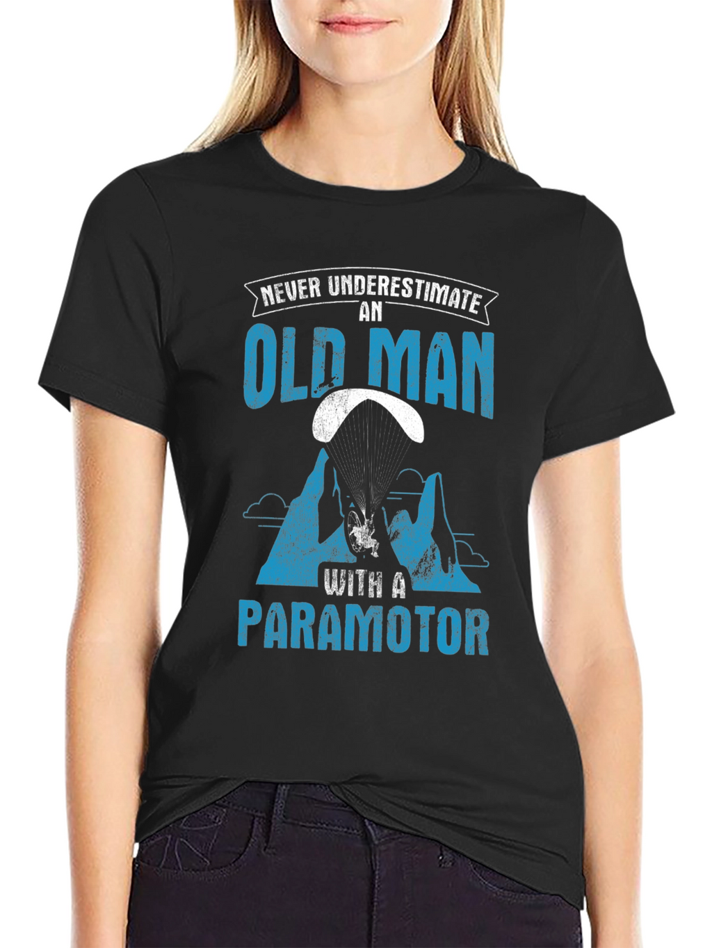 Old Man Paramotor T-Shirt - Adventure Awaits!