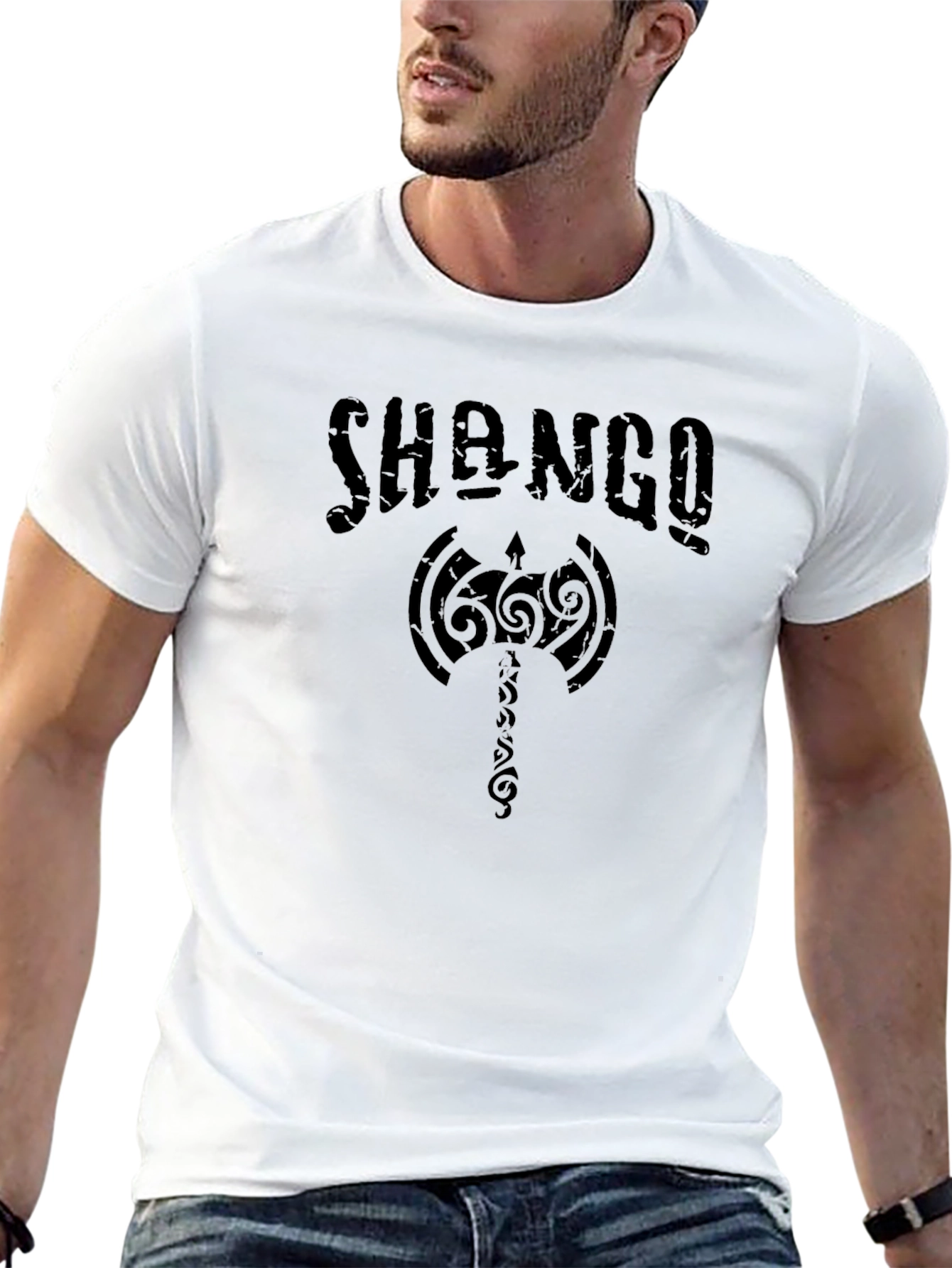 Shango Orisha Black Graphic T-Shirt