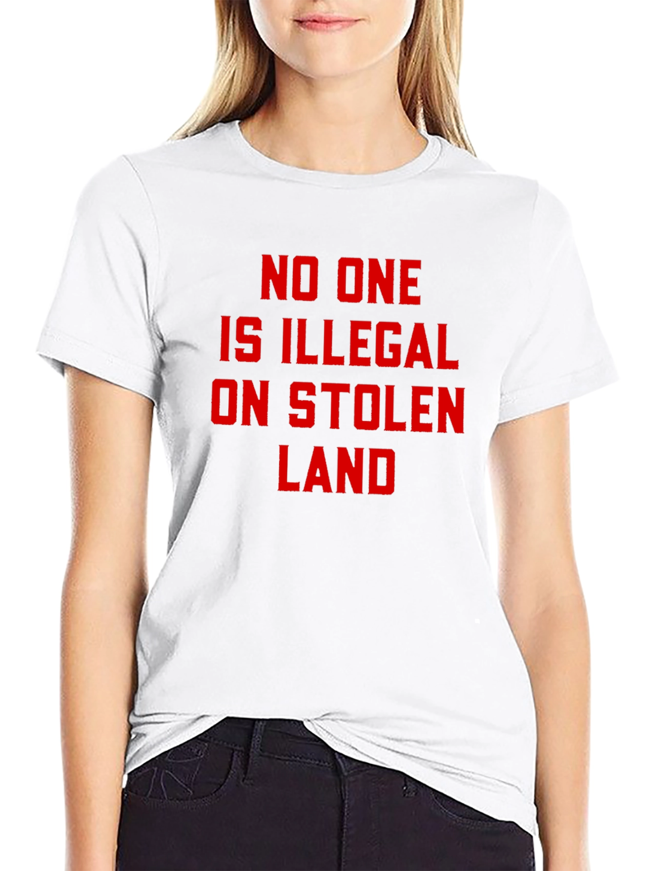 Stolen Land T-Shirt - No One is Illegal