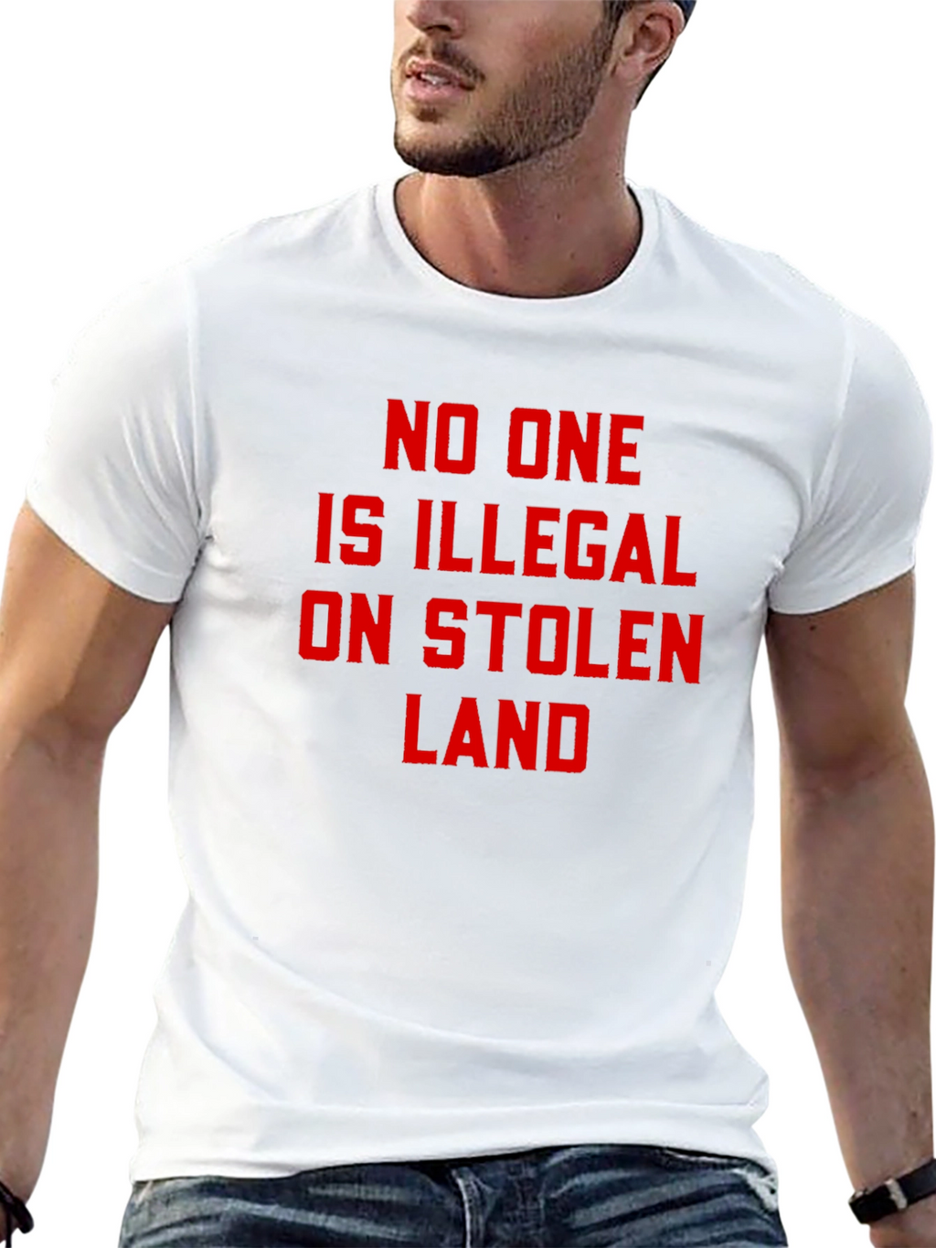 Stolen Land T-Shirt - No One is Illegal