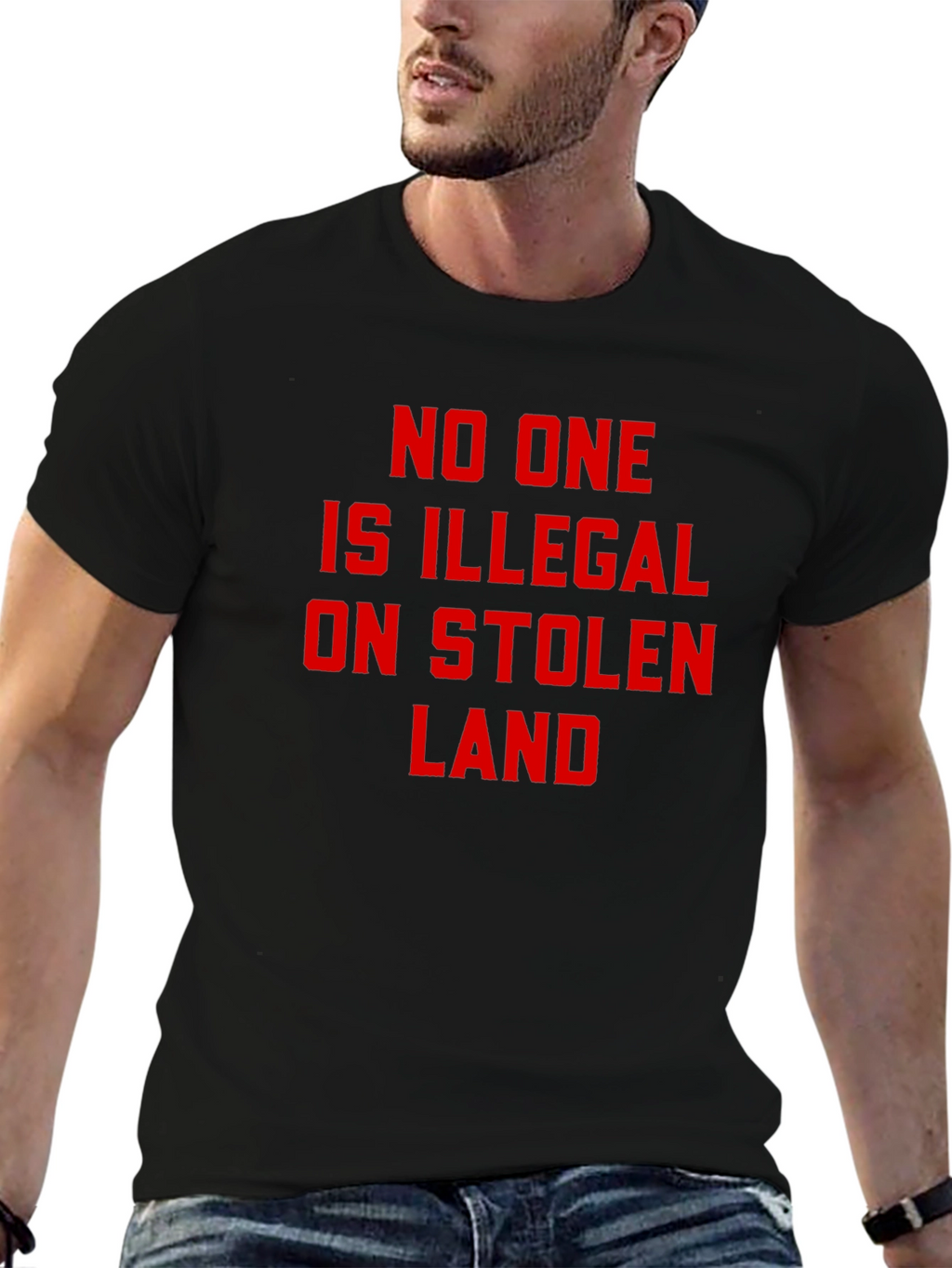 Stolen Land T-Shirt - No One is Illegal