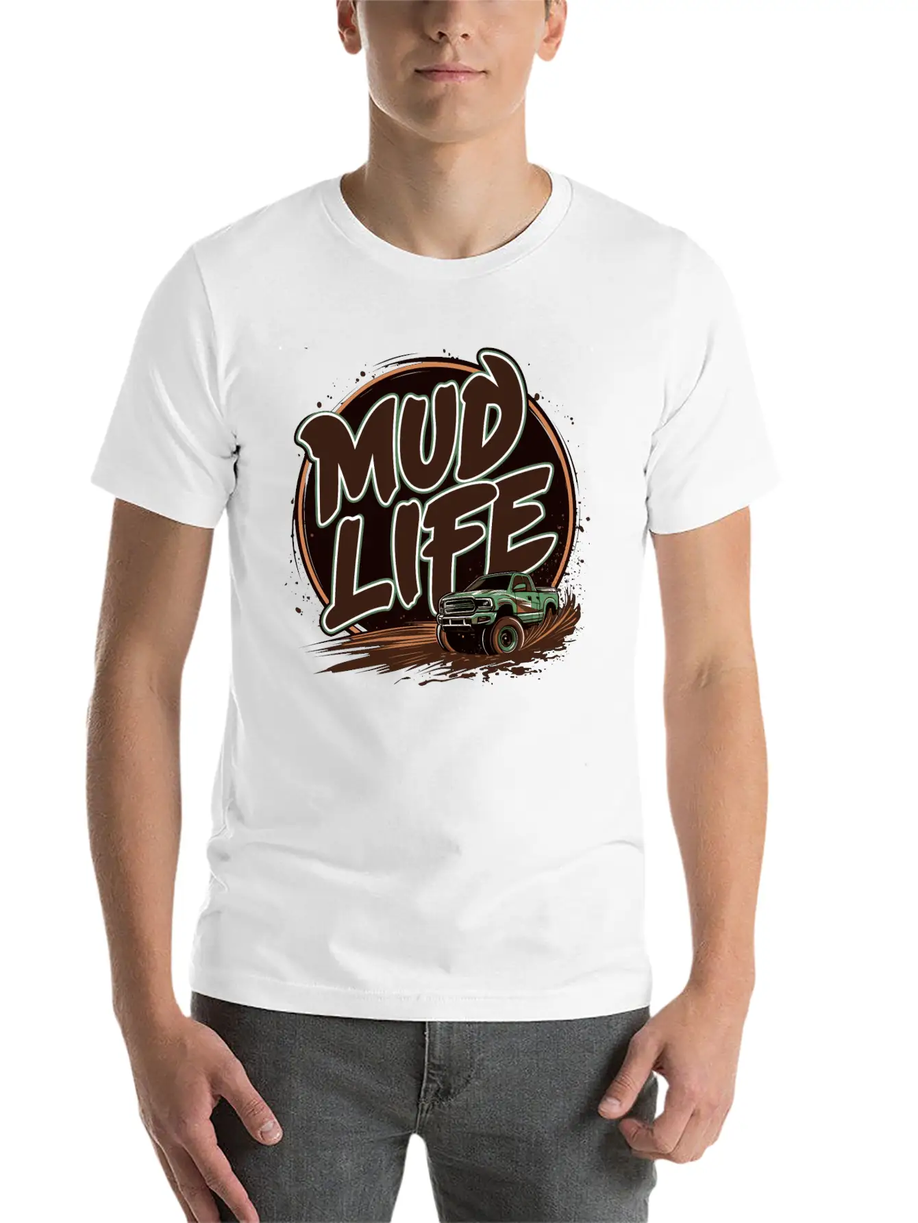 Mud Life Tee Breathable Soft Cotton T-Shirt – Timeless Casual Look