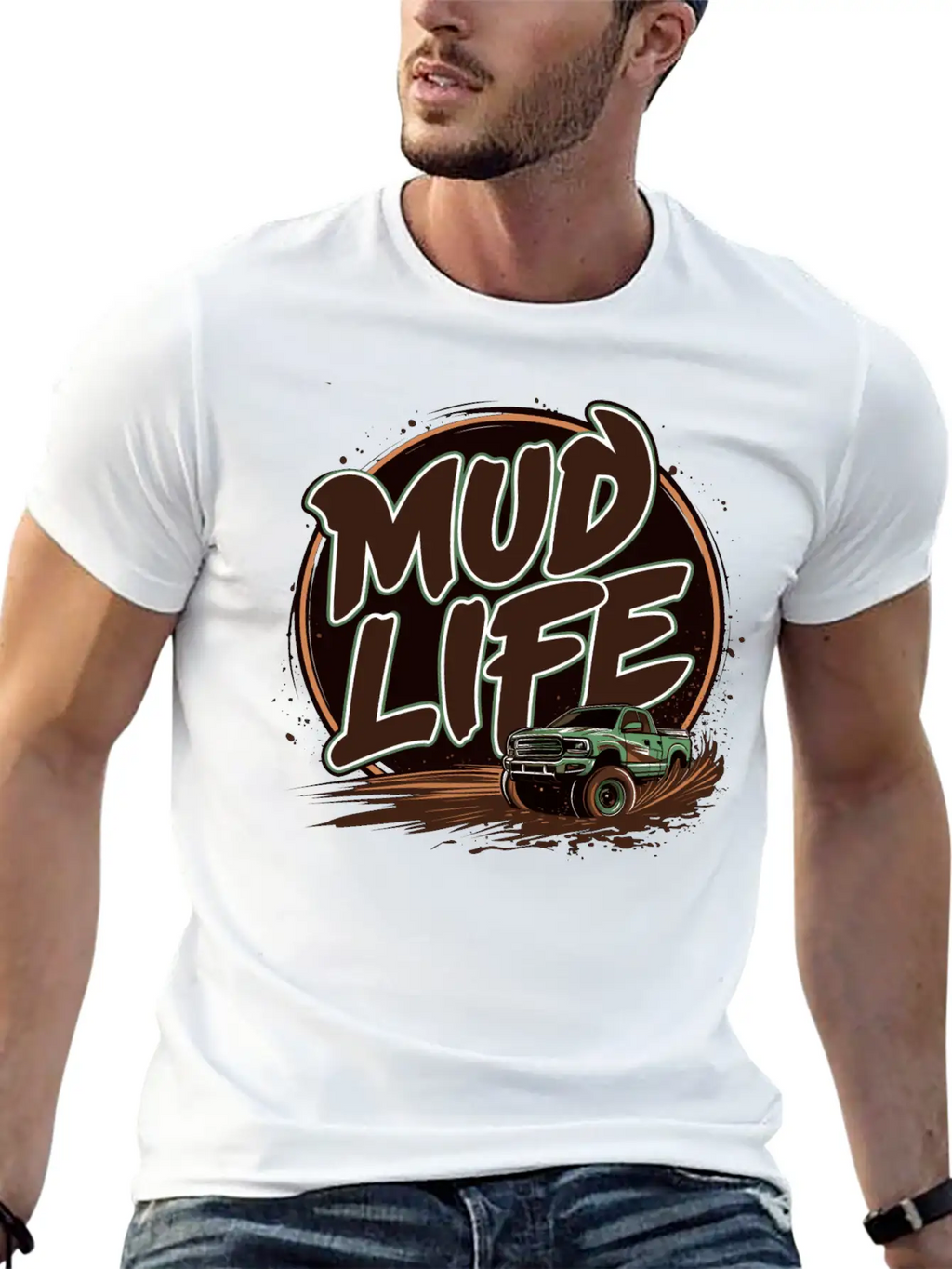 Mud Life Tee Breathable Soft Cotton T-Shirt – Timeless Casual Look
