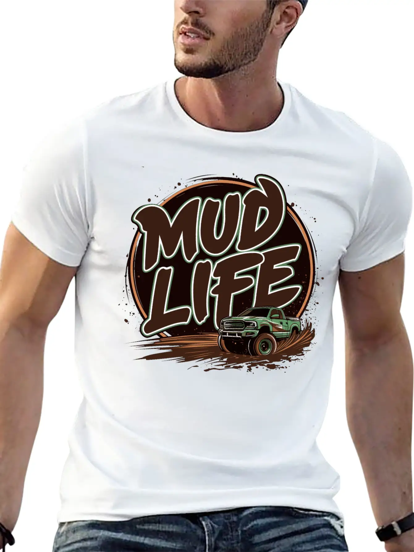 Mud Life Tee Breathable Soft Cotton T-Shirt – Timeless Casual Look