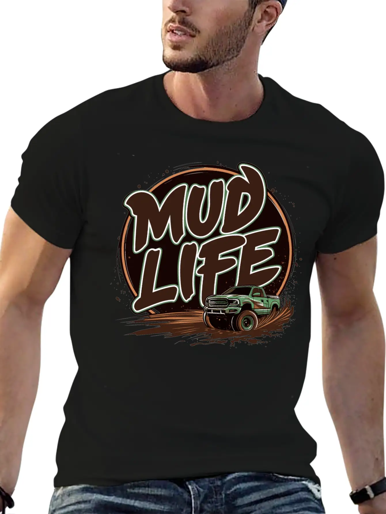 Mud Life Tee Breathable Soft Cotton T-Shirt – Timeless Casual Look