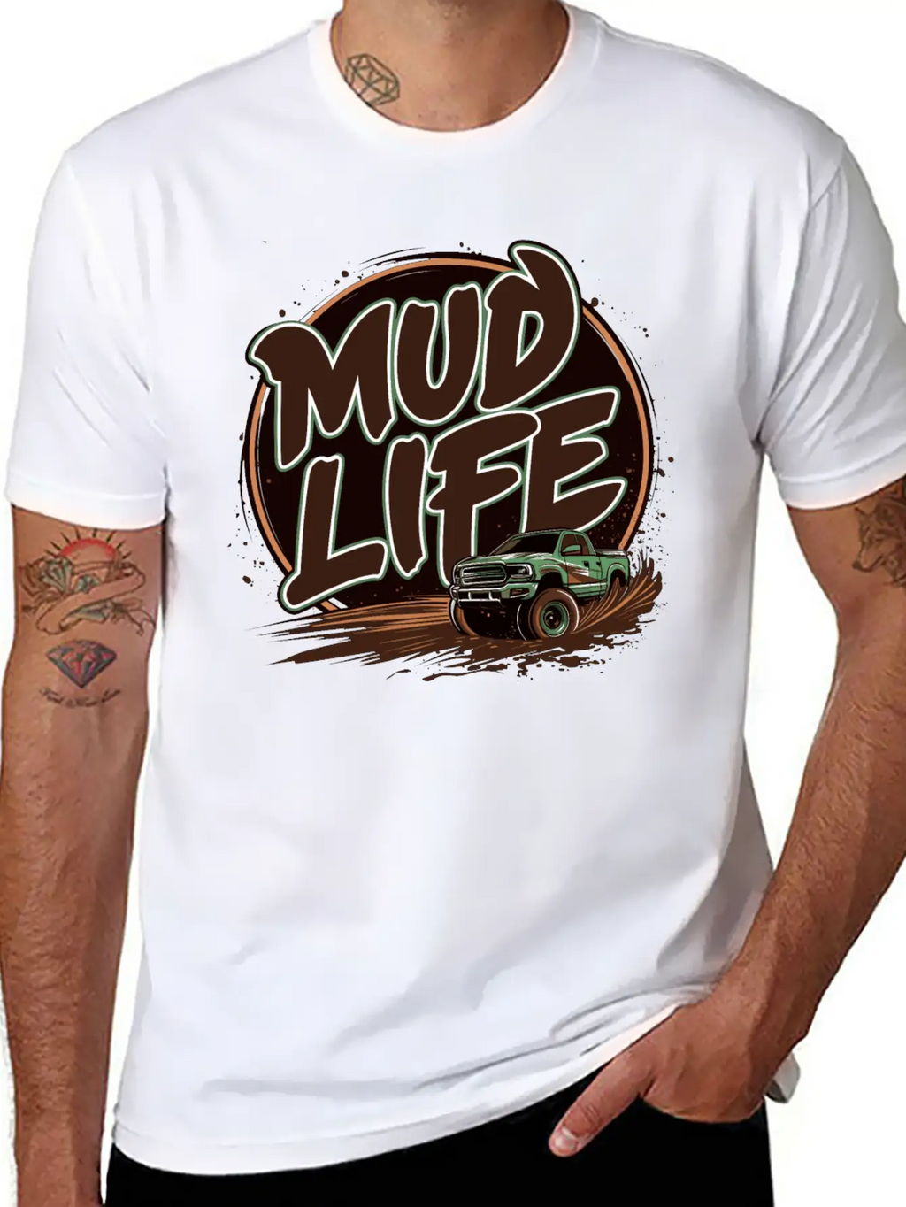 Mud Life Tee Breathable Soft Cotton T-Shirt – Timeless Casual Look