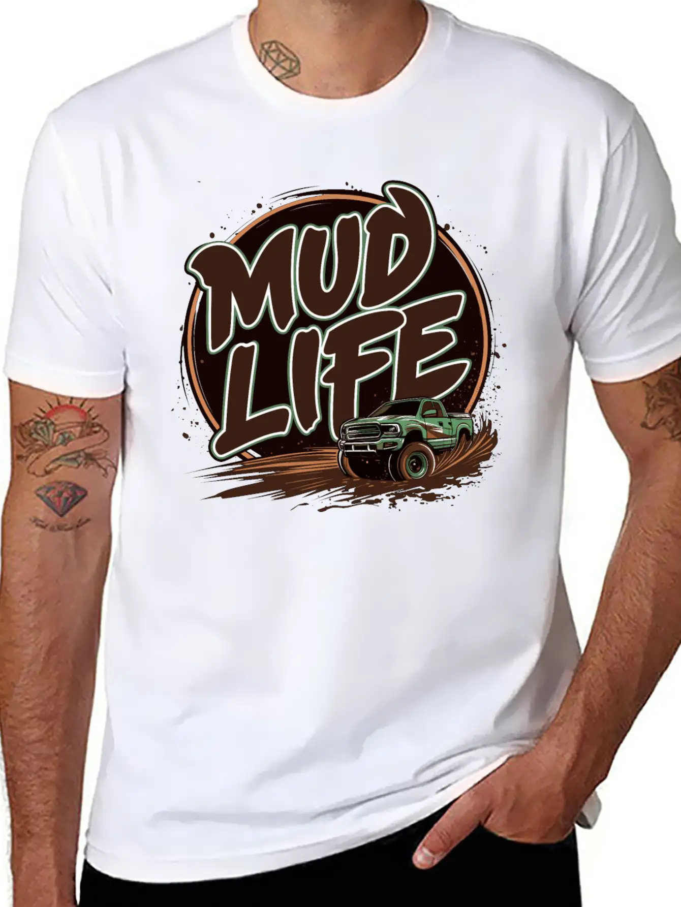 Mud Life Tee Breathable Soft Cotton T-Shirt – Timeless Casual Look