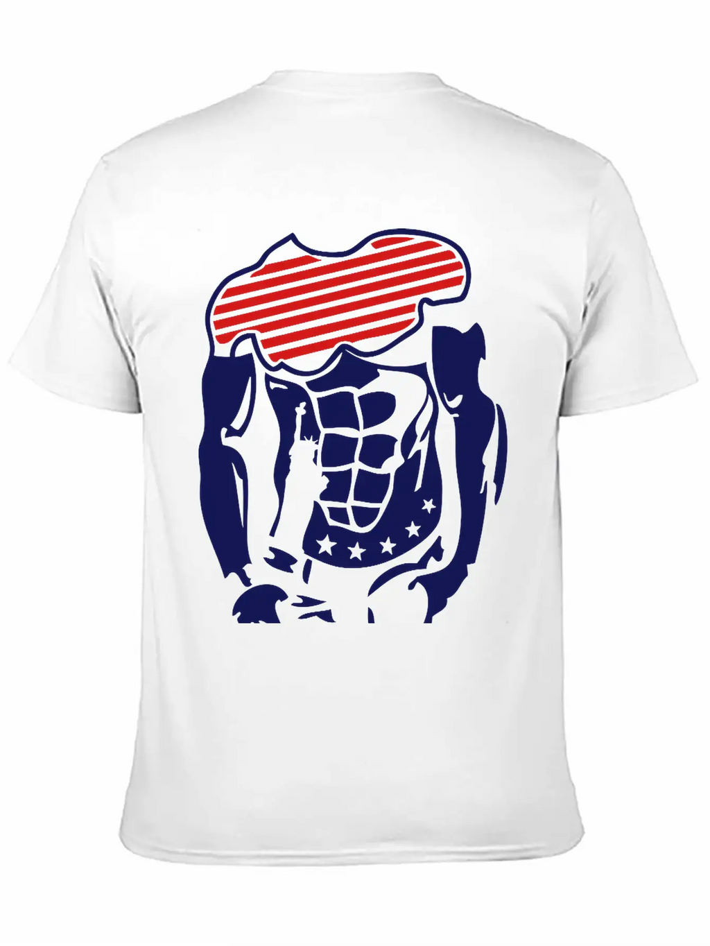 Muscular Body American 1 Unisex Short Sleeve Soft Cotton T-Shirt – Casual Everyday Wear