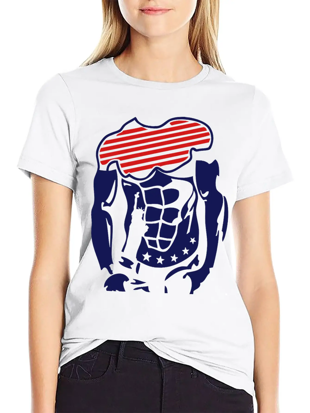 Muscular Body American 1 Unisex Short Sleeve Soft Cotton T-Shirt – Casual Everyday Wear